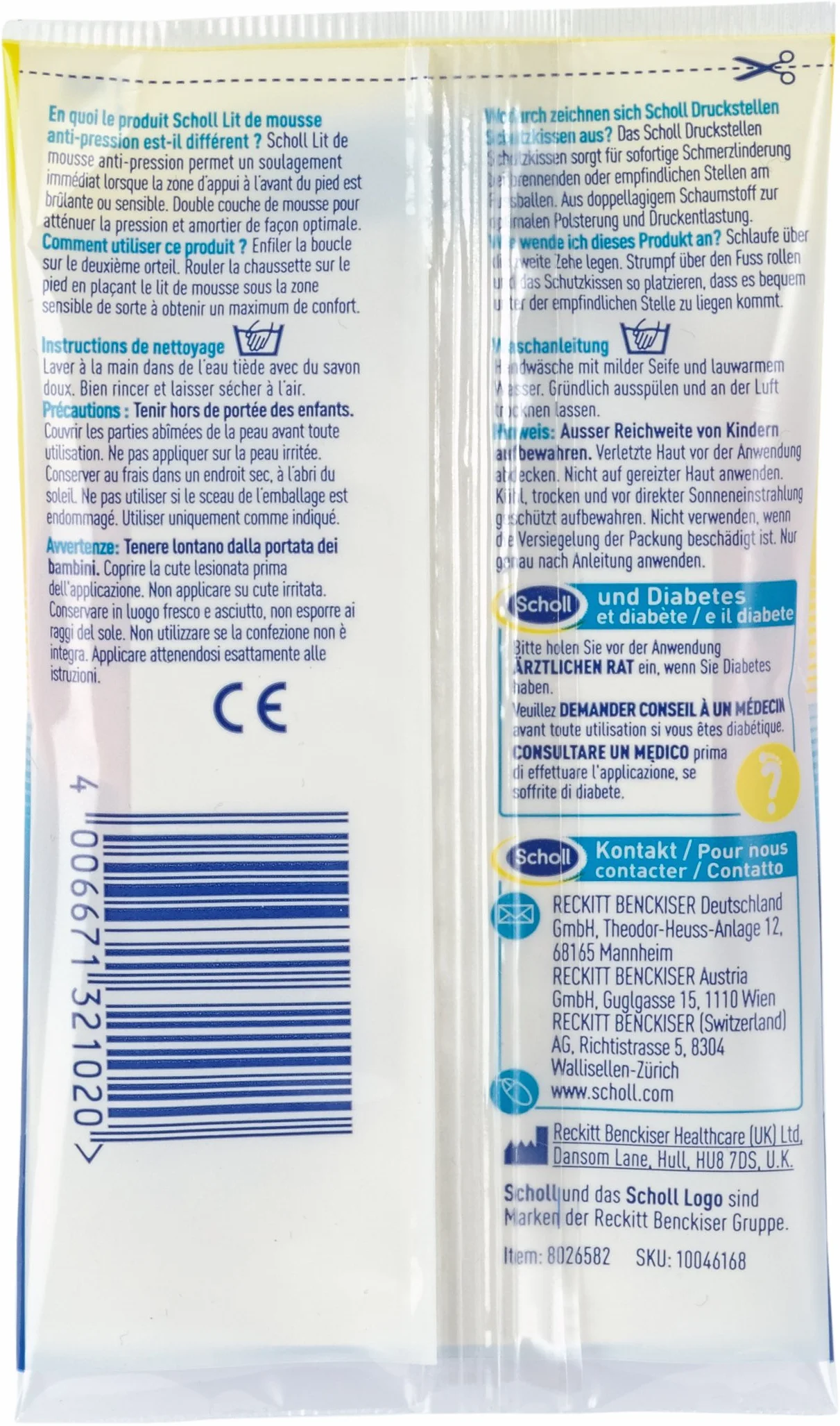 Protezione cuscino Scholl stampa punti, 1 PZ