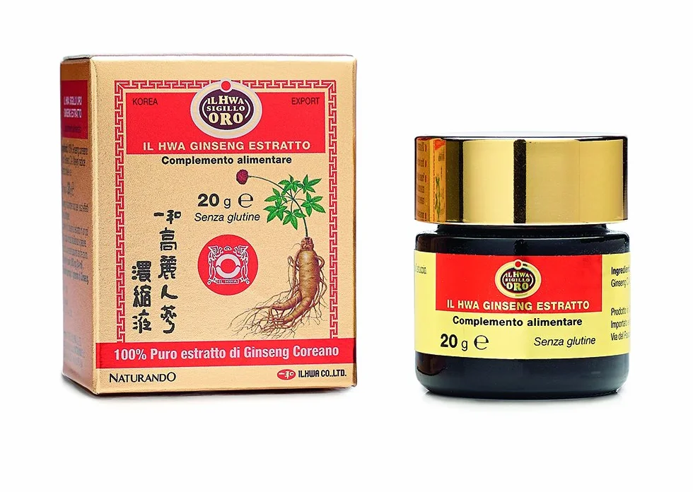 Naturando Ginseng Bianco Sigillo Oro Estratto Molle Tonico Adattogeno Antiaffaticamento 20 g