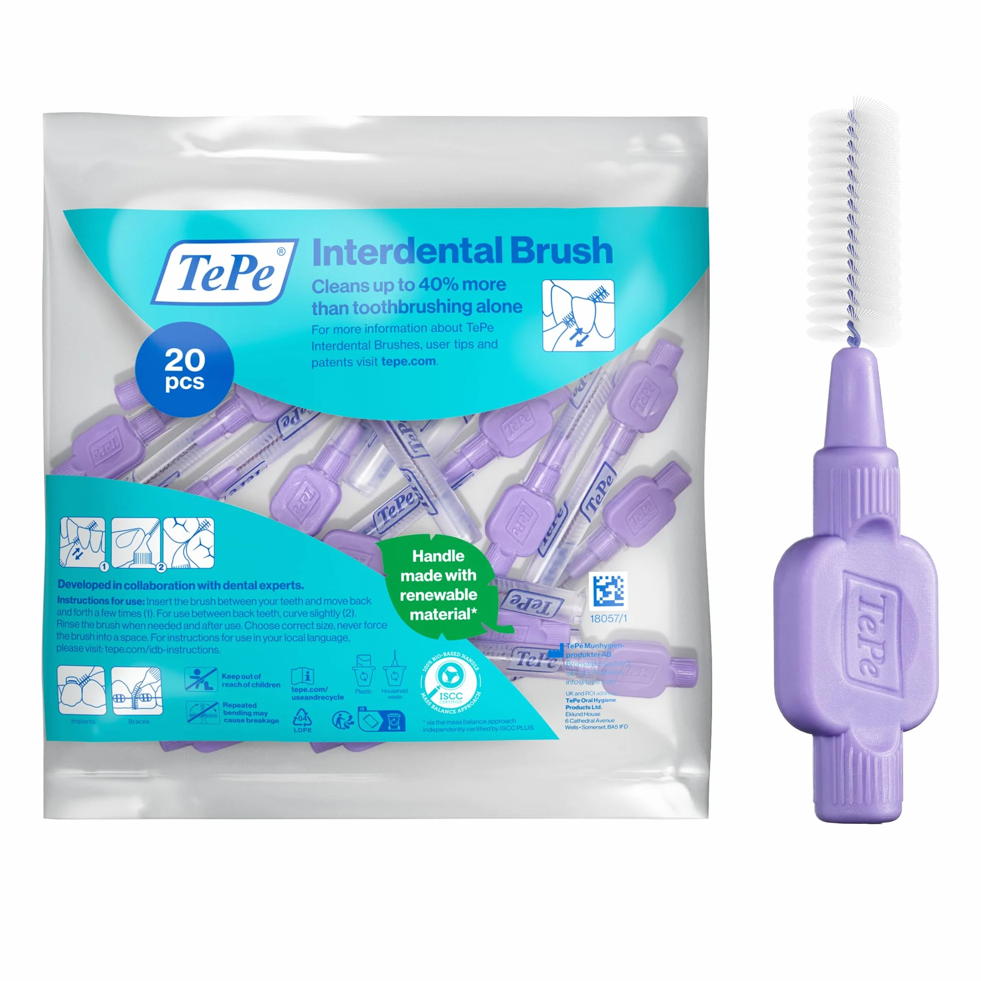 TePe Scovolino Extra Soft 1.1mm ISO 6 20pz do czyszczenia przestrzeni międzyzębowych