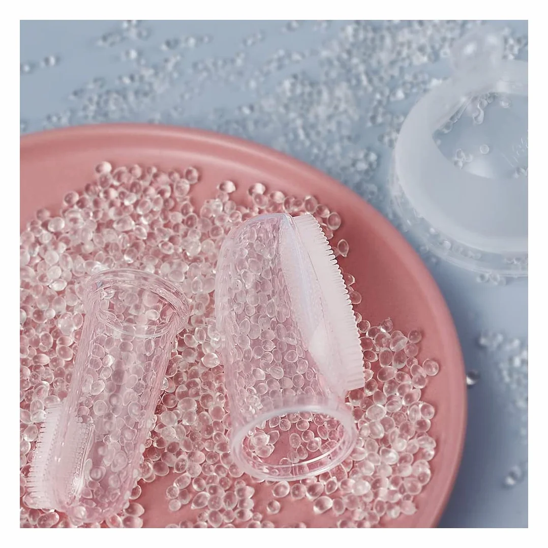 Spazzolino da denti per bambini Spazzolino da denti in silicone Kit per la cura del bambino Spazzolino per l'igiene orale 0-24 mesi Scatola di immagazzinaggio del nastro per la cura orale del bambino
