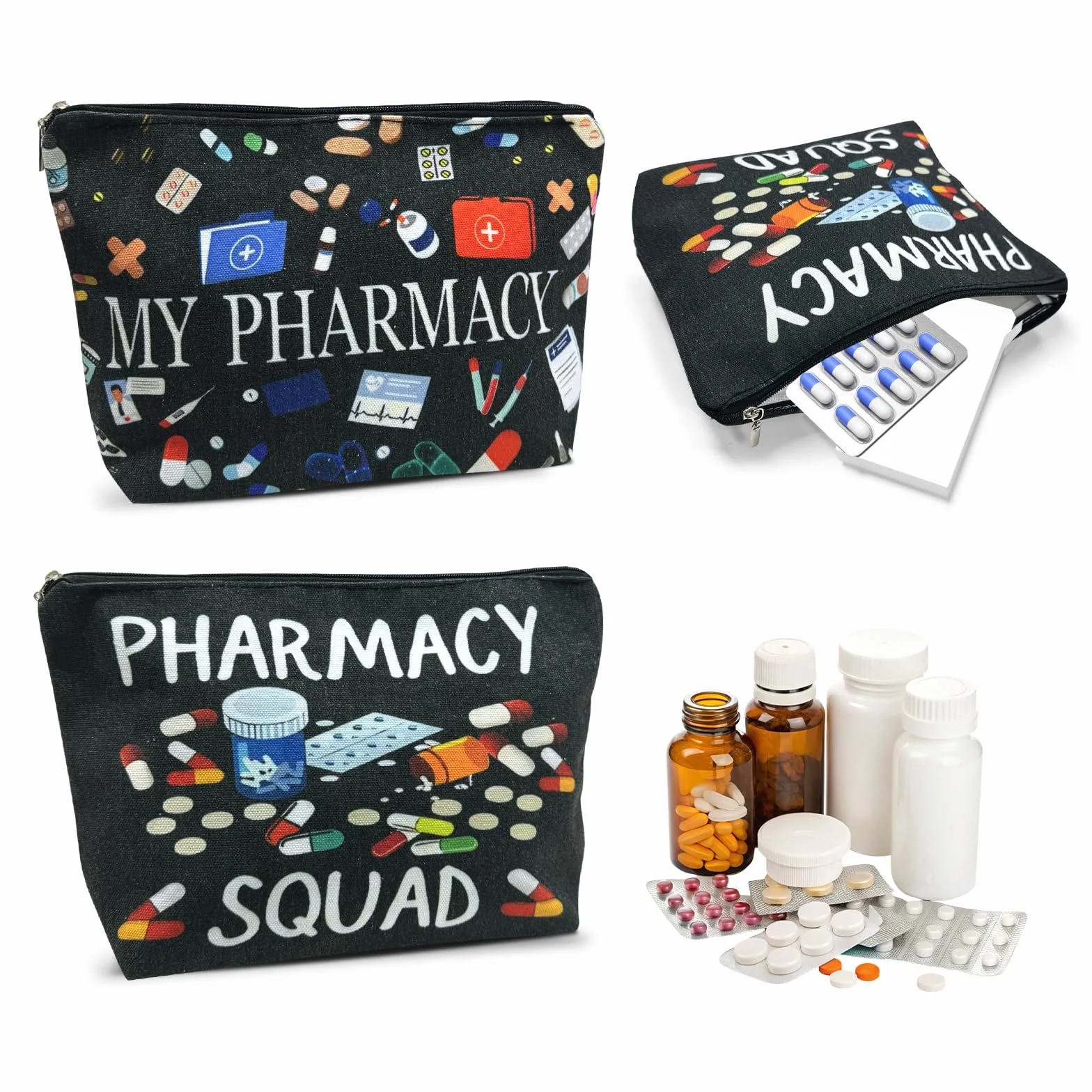 Portamedicine Viaggio Borsa Impermeabile D'Urgenza per Medicine 2 Pezzi
