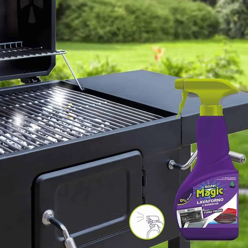 Mr Magic Detergente Lavaforno e Barbecue, Rimuove Grasso e Residui Ostinati, Agisce a Forno Freddo, con Detergente di Origine Naturale, 500 ml