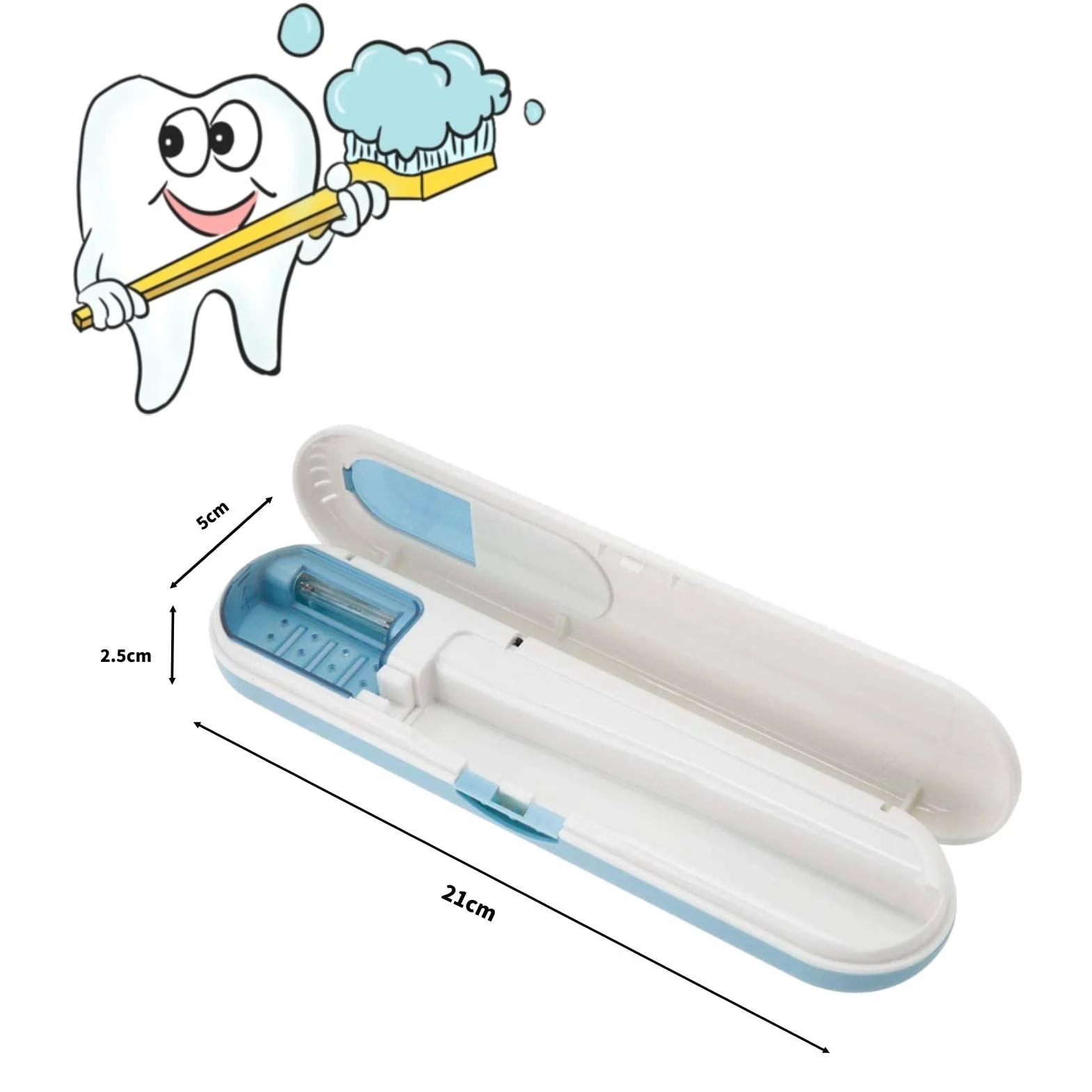 Sterilizzatore Per Spazzolino Denti, Automatico Con Accessori Bagno Spazzolini Denti E Accessori Per Cacciaviti A Stella Sterilizzazione (Blu)