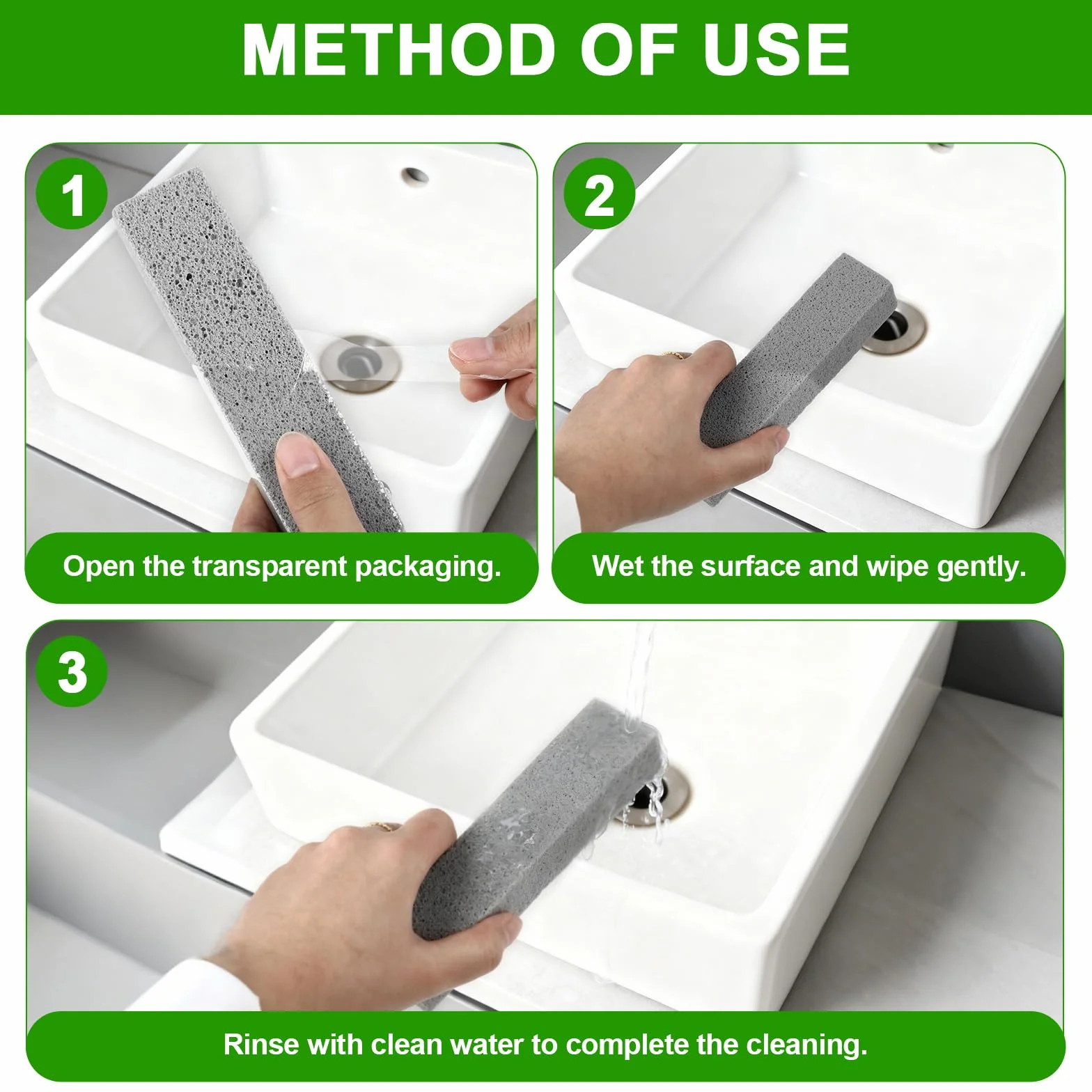 Pomice Extra Forte 6 Pezzi – Blocco Pulente WC Ceramica Bianca, Strumento Pulizia Bagno e Grill