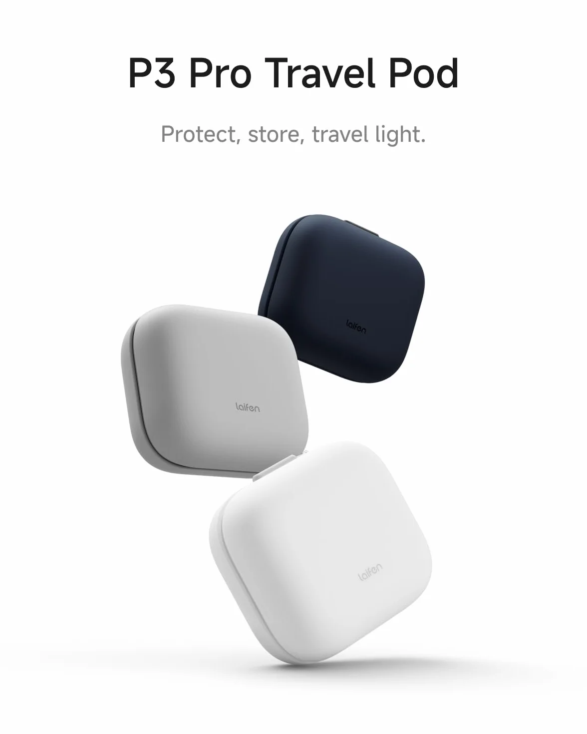 Laifen Custodia Da Viaggio per P3 Pro Rasoio Elettrico Interno Morbido Antiurto Texture Pelle Amichevole Design Leggero e Portatile, Ideale per Viaggi Professionali, Bianco (Grigio)