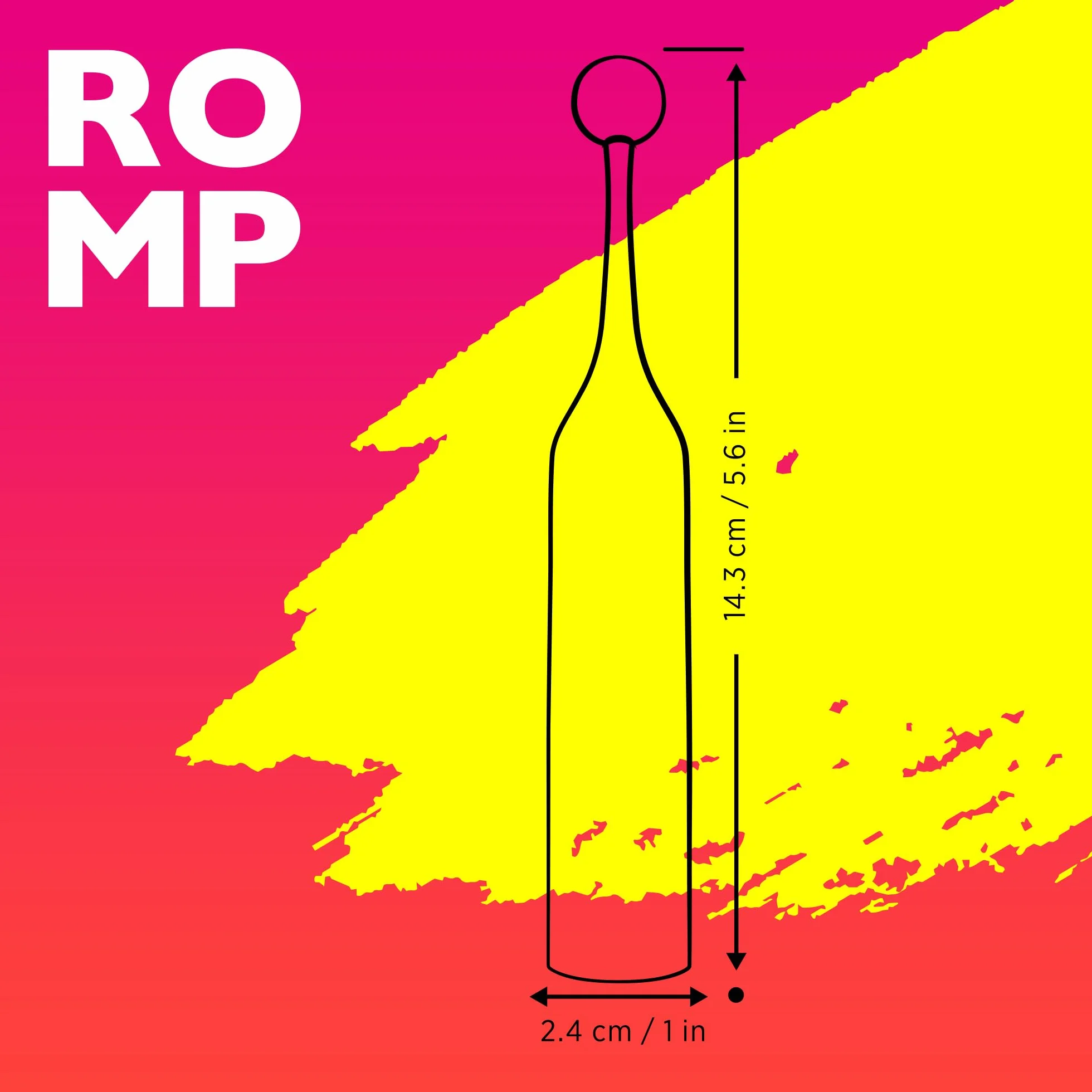 ROMP Pop Vibratore ad Alta Frequenza | Stimolatore Clitorideo | Per Donne con 3 Modelli di Vibrazione | Giocattolo Sessuale Portatile per Adulti | Ricaricabile e Impermeabile | Rosso