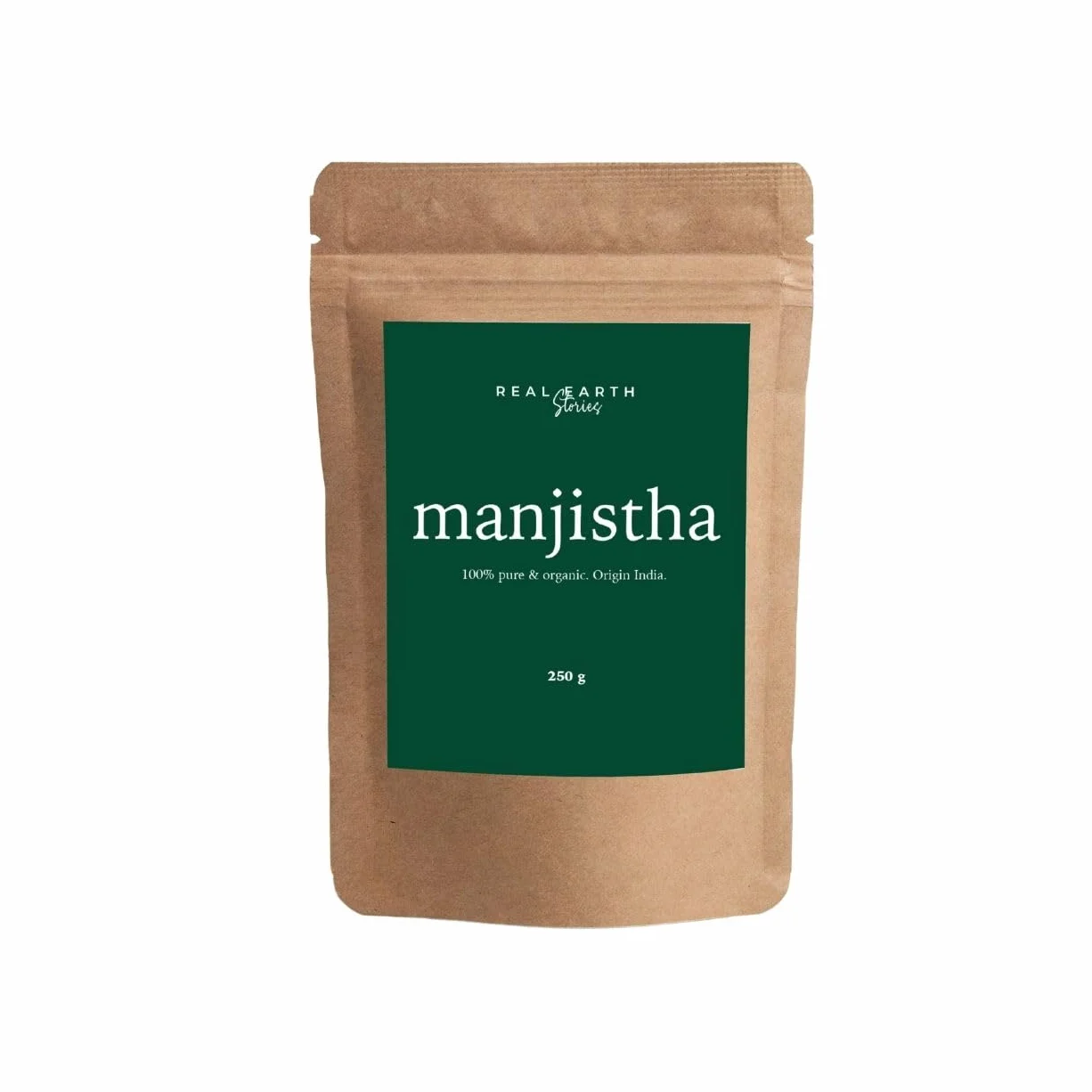 Real Earth - Manjistha in polvere - 100% puro e biologico - Cosmetici naturali in polvere - Trattamento viso naturale - Maschera facciale - Piante ayurvediche - Vegano - Antiossidante - 250gr
