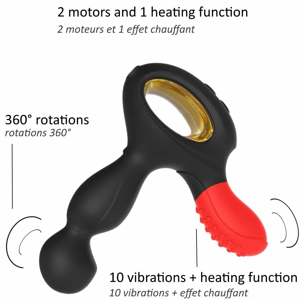 GOLIATE NyX Pro2 Massaggiatore Prostatico telecomandato Vibrante per Uomo - Vibromassaggiatore sex toys Maschile Stimolatore della Prostata, Punto P, Piacere Anale, Perineo: 10 Modi, Ricaricabile