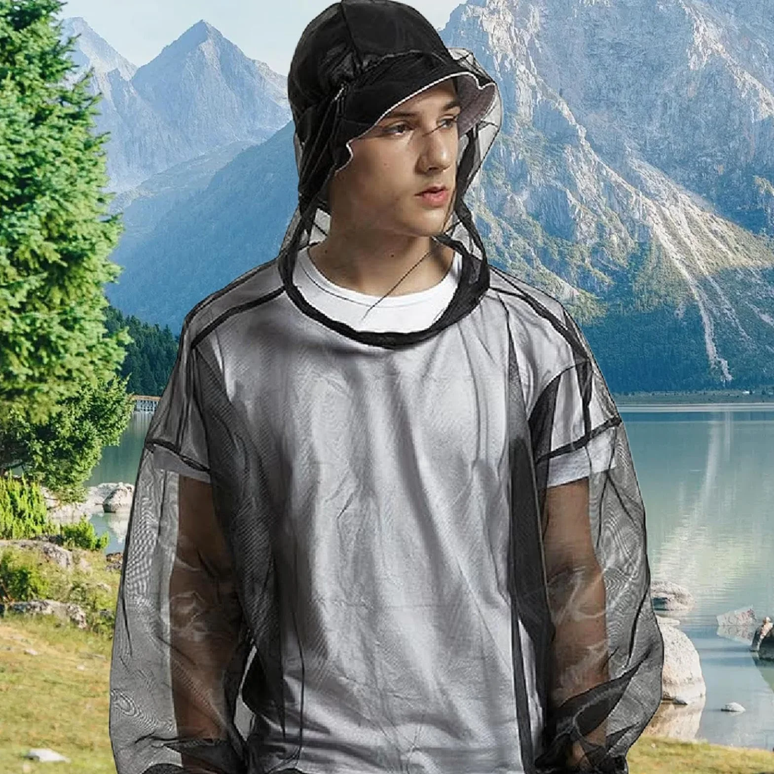 Generico Fly Jacket Tuta Portatile Con Rete Protettiva Traspirante Flessibile per Escursionismo Pesca Avventure All'aperto