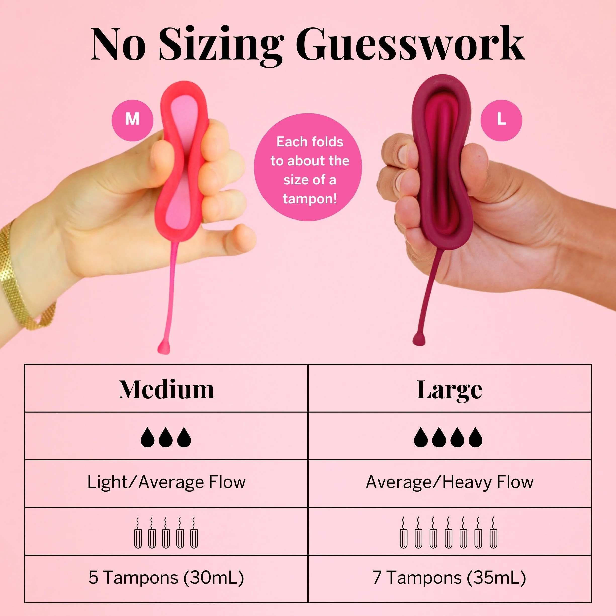 Pixie Kit 2 Dischi Mestruali con Applicatore – Silicone Grado Medico 100% Senza Metalli/Tossine – Inserimento e Rimozione Tipo Tampone – Capacità 5 e 7 Tamponi