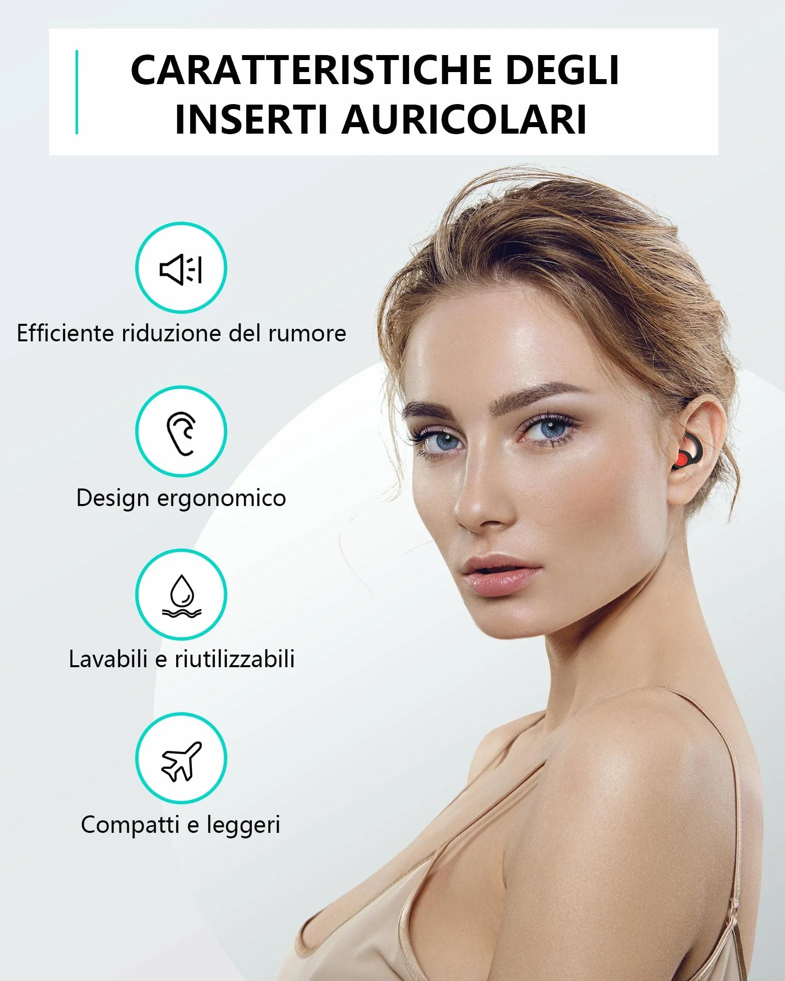SUPCEAT Silicone Tappi Orecchie per Dormire, 2 Paia Tappi per le Orecchie Antirumore Lavabili Riutilizzabili per Sonno Leggero Riduci i rumori, per Lavoro, Feste, Studio, Discoteca, Concerti