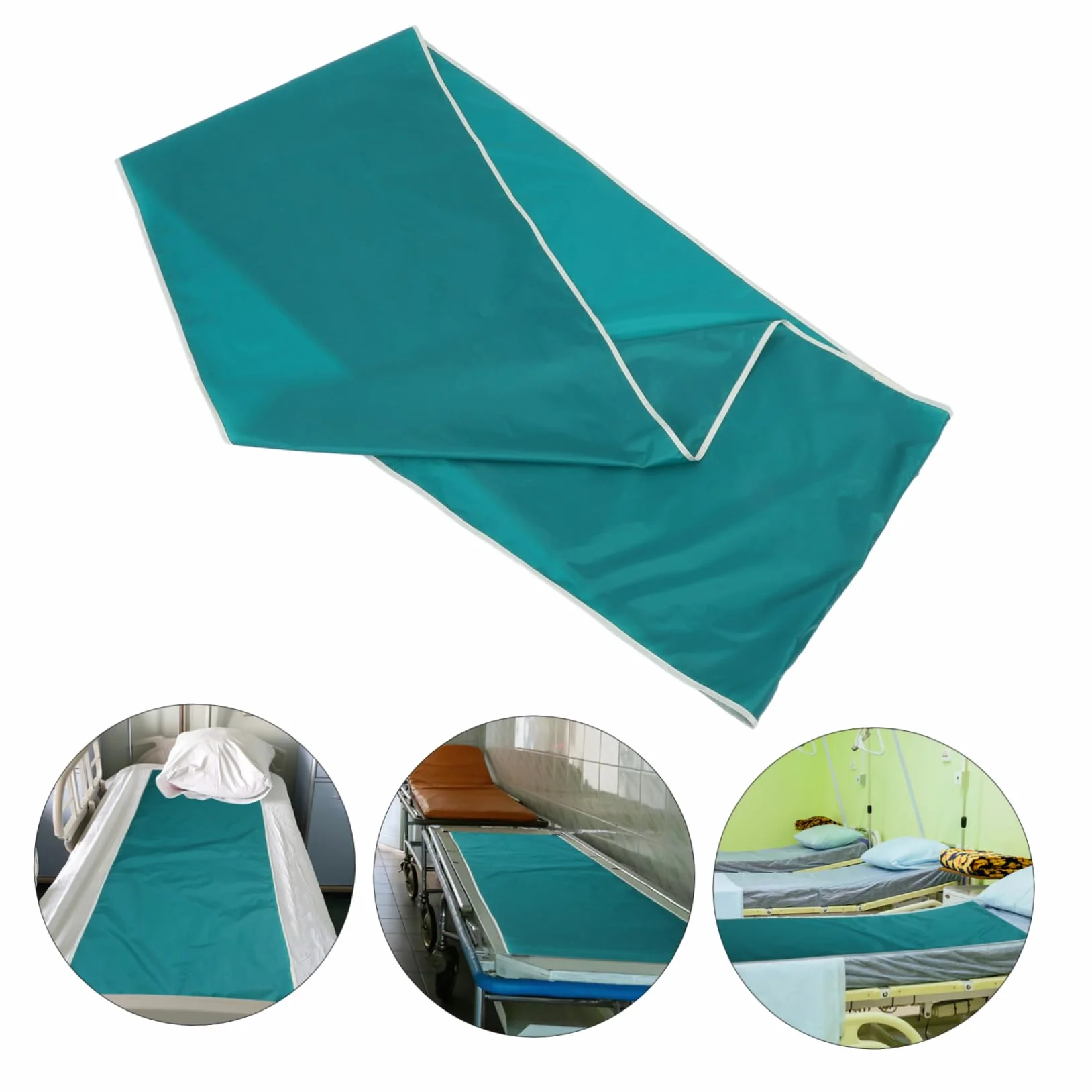 Coperta Trasferimento Pazienti Costretti Letto 180x75 Cm Panno Scorrevole Silicone Rotazione Riposizionamento Anziani