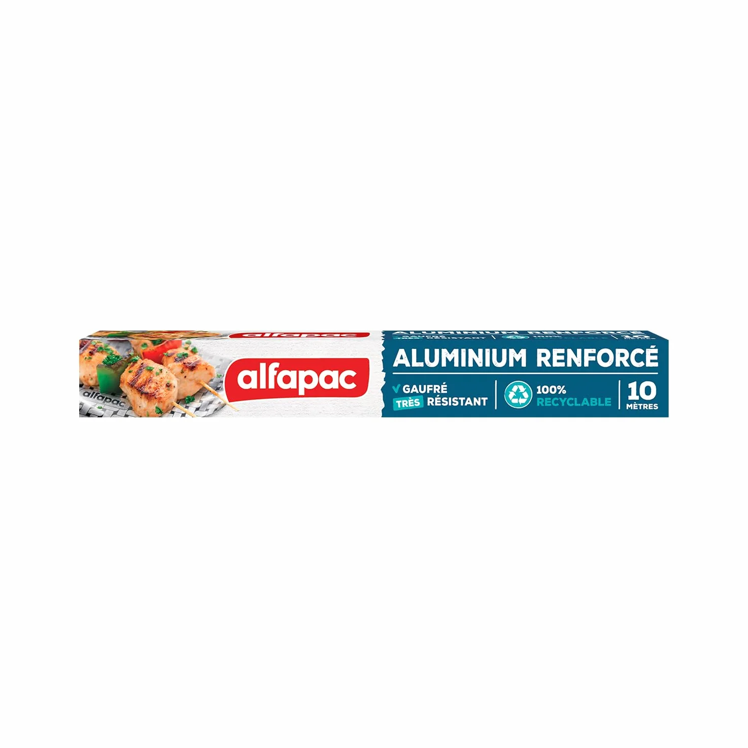 ALFAPAC - Carta in alluminio goffrato, 10 m, 1 pezzo