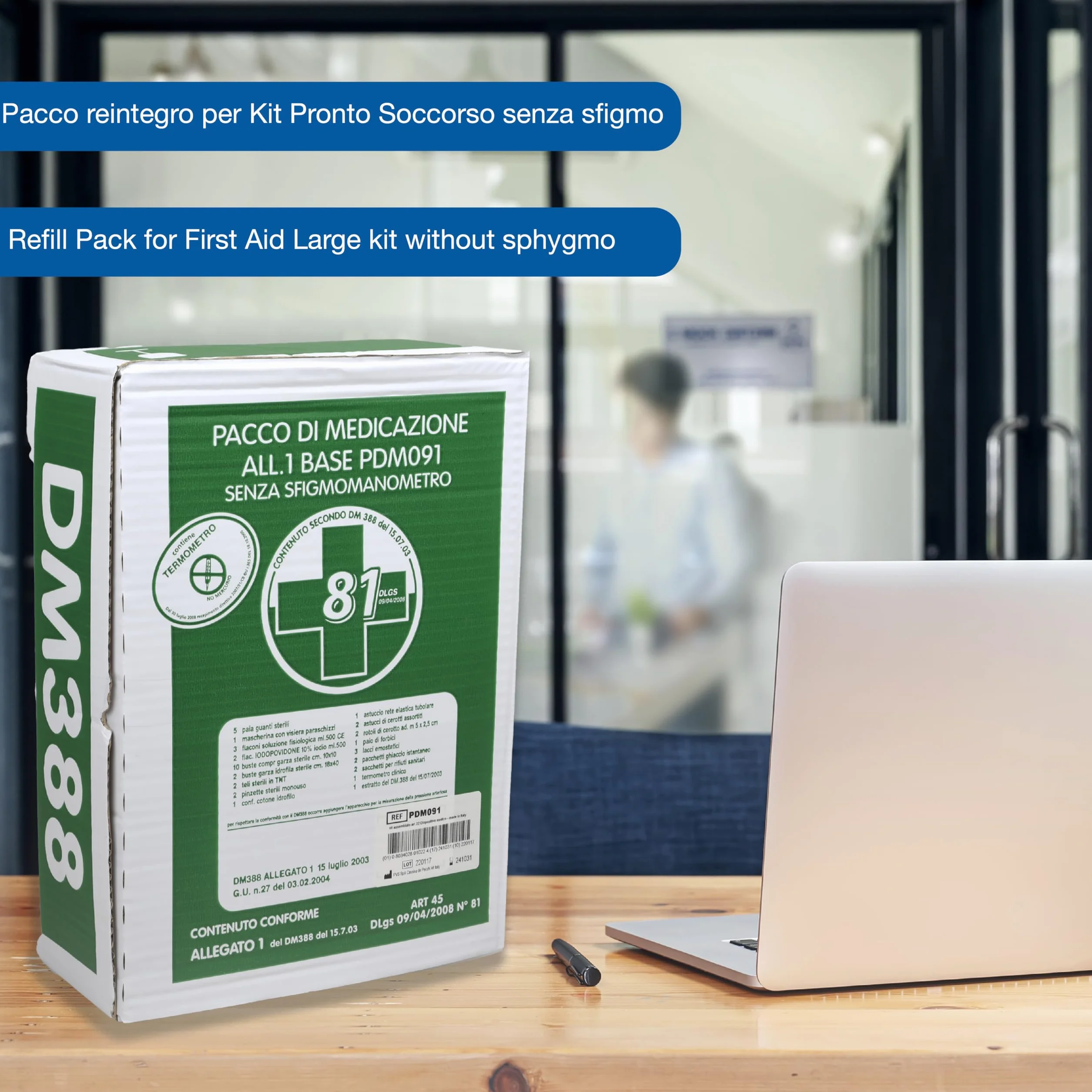 Gima Pacco Reintegro per Kit Pronto Soccorso, Prodotti Medicali per Emergenze