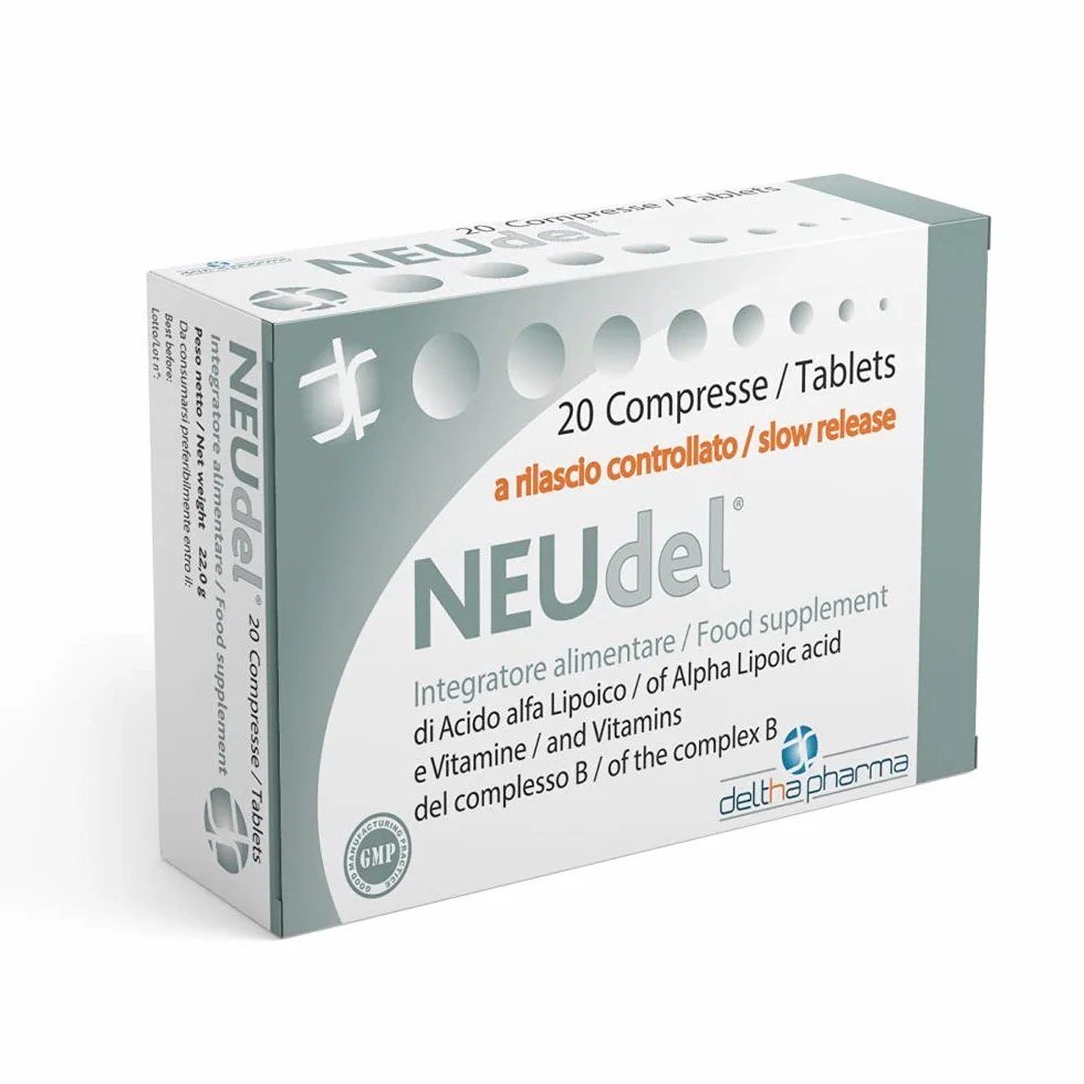 Neudel Integratore Alimentare Antiossidante Antiage Acido Alfa Lipoico 600mg Rilascio Controllato Vitamine B Sistema Nervoso 20 Cpr