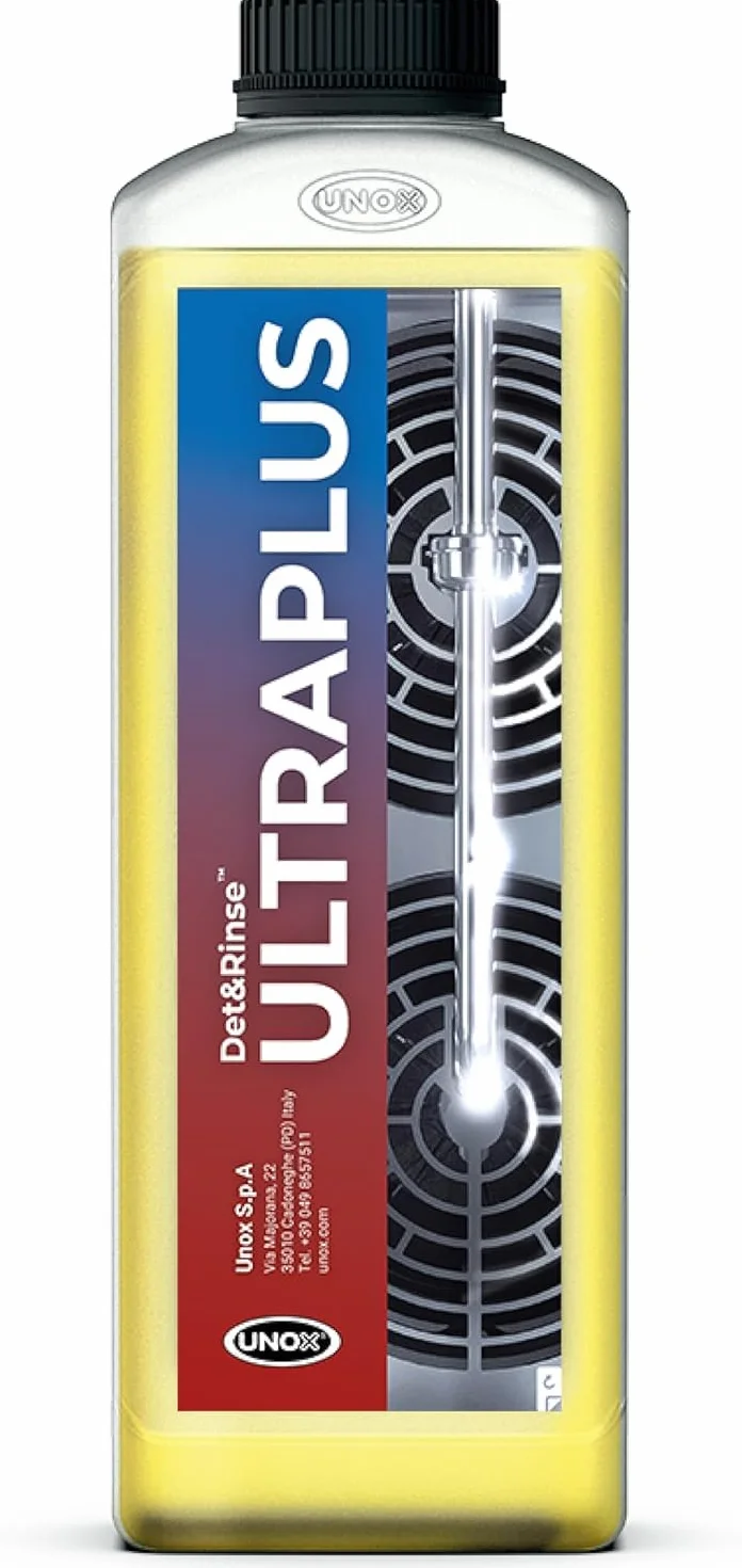 20 × 1 l Unox DET&RINSE Ultra Plus Detergente professionale per la pulizia automatica, prodotto speciale per ammortizzatori combinati e forni ad aria calda Mind.Maps ChefTop BAKERTOP