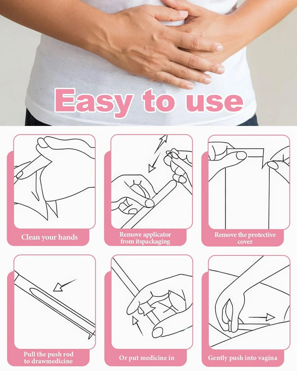 25 pezzi Applicatori Vaginali Monouso, Lubrificante Personale Applicatore, Vaginale Sparatutto Siringa Aiuti Sanitari Strumenti Pacchetto Individuale