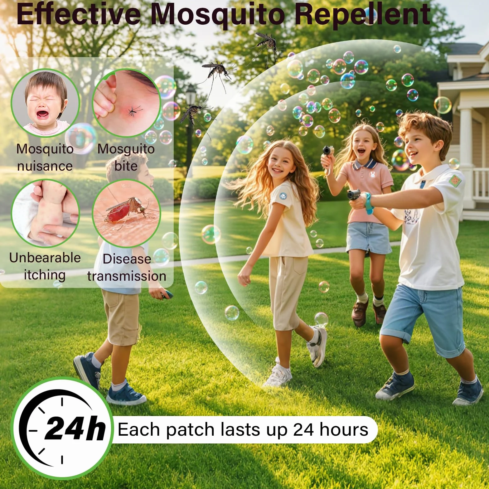 Cerotti Antizanzare Bambini 120 Pezzi Repellente Naturale Autoadesivi