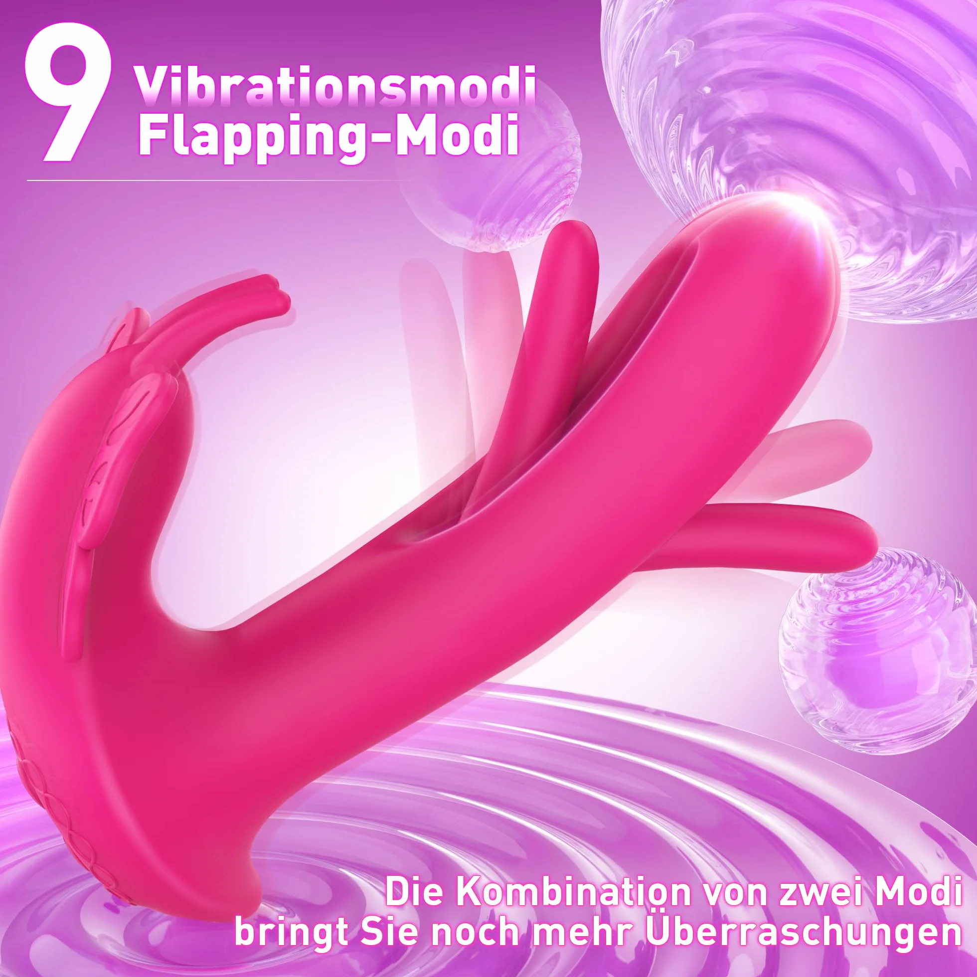 Vibratoreper Donna Professionale Design Cavo, Schiaffeggiare le dita Sex Toys Wireless Vibratori APP & Telecomando, Vibratore Stimolatore per Clitoride Sexytoysys Donna Coppia 9x9 Modalità