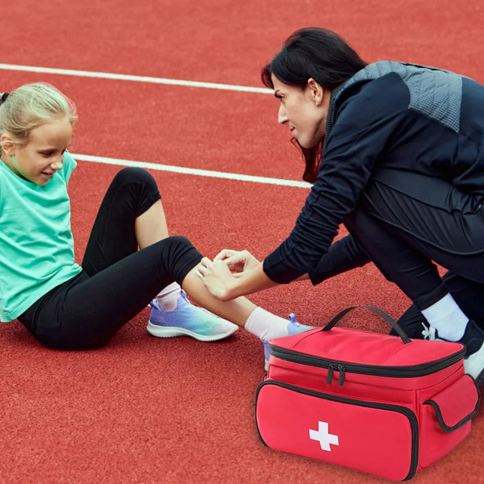 Borsa Pronto Soccorso Grande Capacità Impermeabile Porta Medicine da Viaggio Portatile Kit