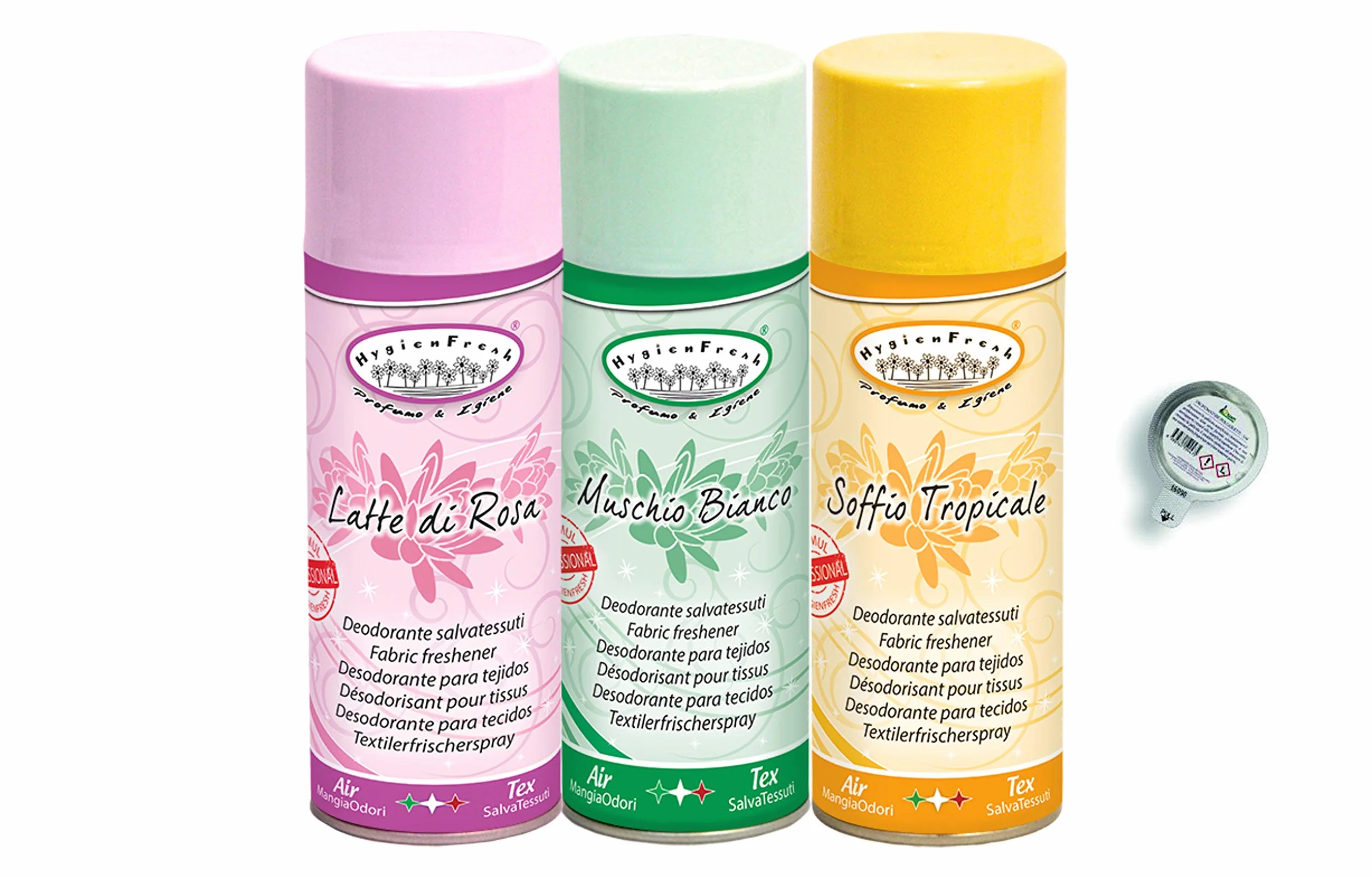 HygienFresh Deodorante Spray Tessuti Rinfresca Capi Ambienti 3x400Ml