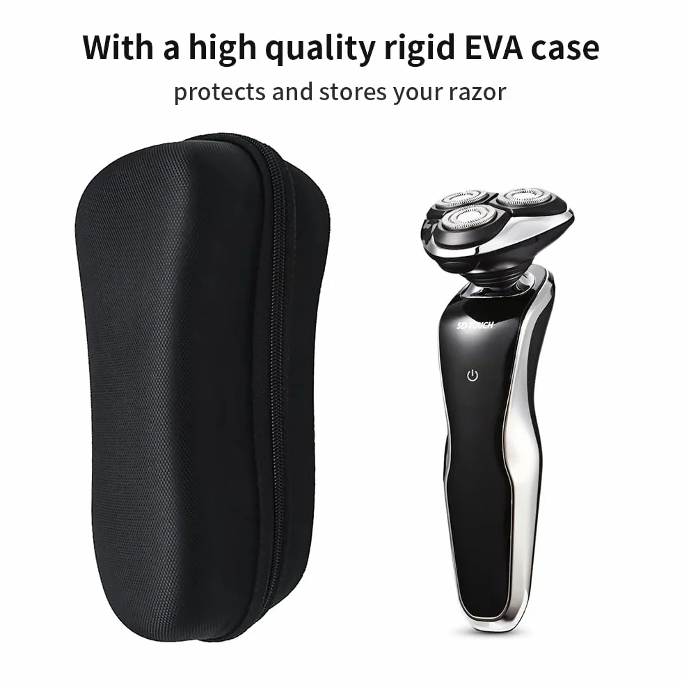 WuYan Custodia da viaggio rigida in EVA per Philips per Braun per Panasonic Rasoio elettrico da uomo Custodia rigida da trasporto Borsa da viaggio Custodia per rasoio elettrico Trimmer, Nero,