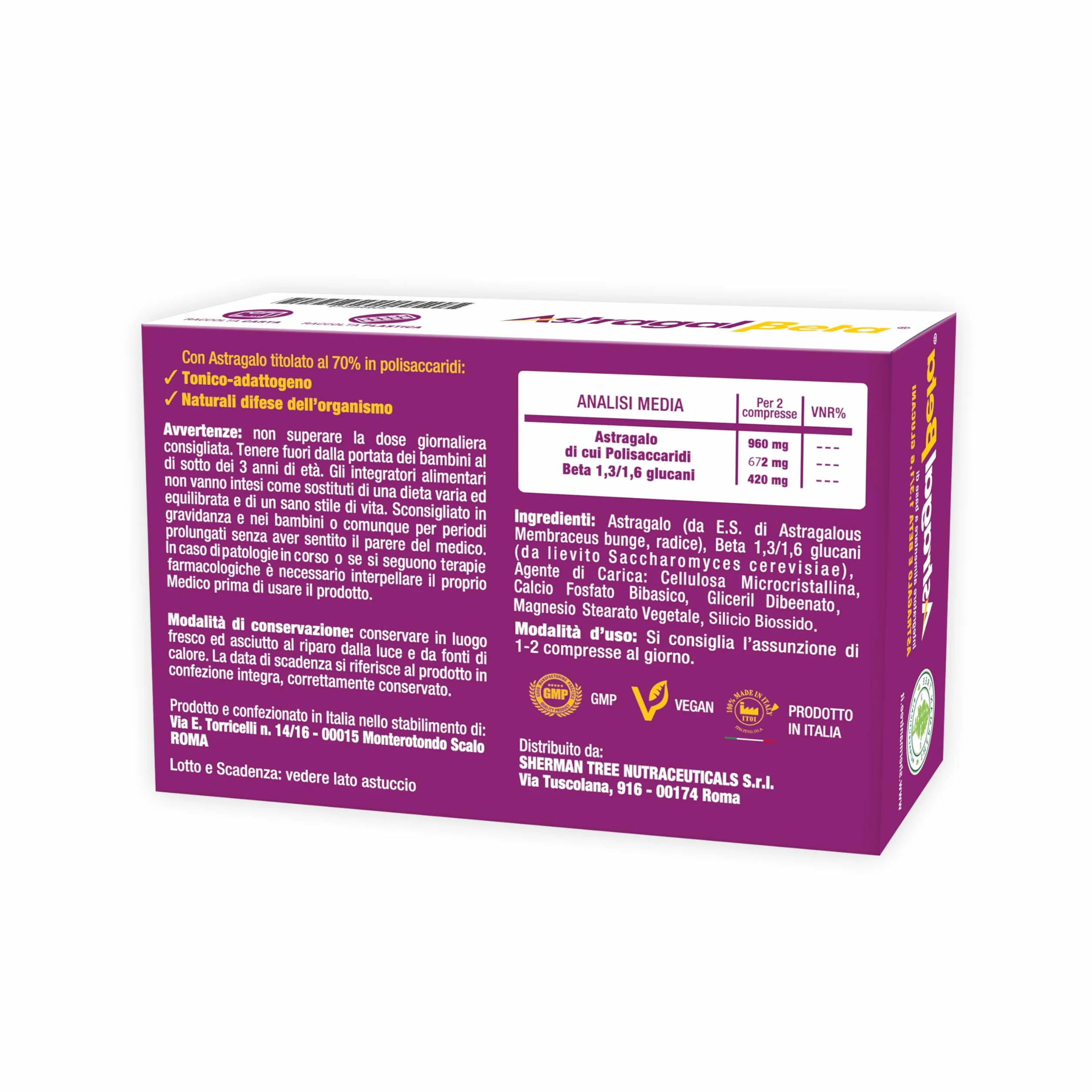 AstragalBeta Integratore Astragalo 70% Polisaccaridi e Beta-glucani