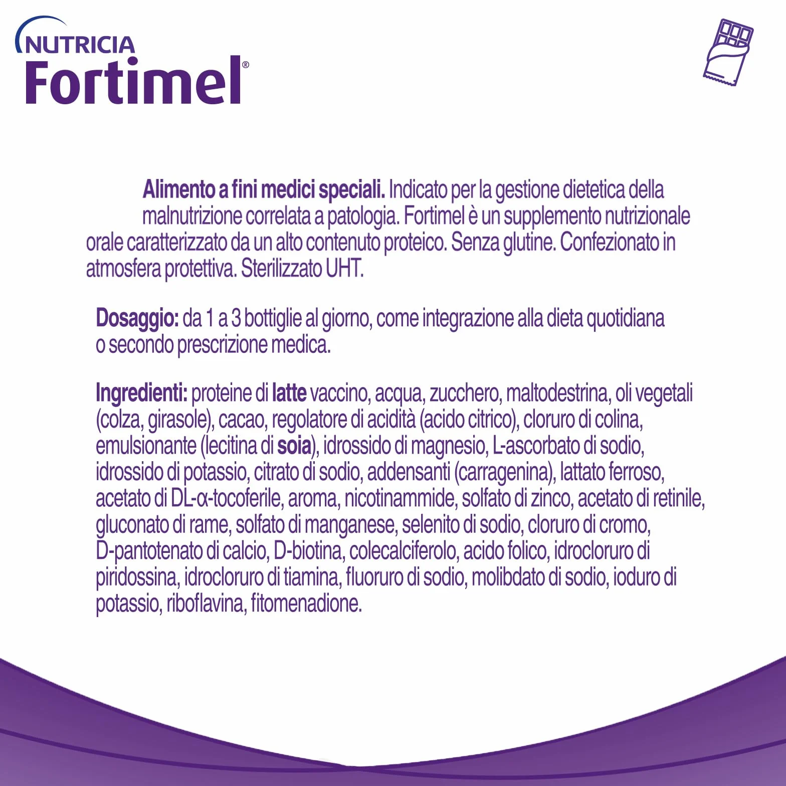 FORTIMEL PROTEIN - Supplemento Nutrizionale Iperproteico (20g di Proteine per Bottiglia), utile in caso di Malnutrizione Proteica, Pronto da Bere, Gusto Cioccolato - 4 bottiglie da 200 ml