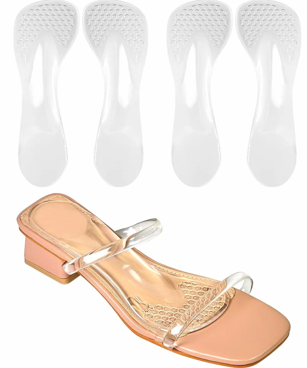 Solette in Gel per Tacchi Alti Donna, Supporto Arco, Trasparente