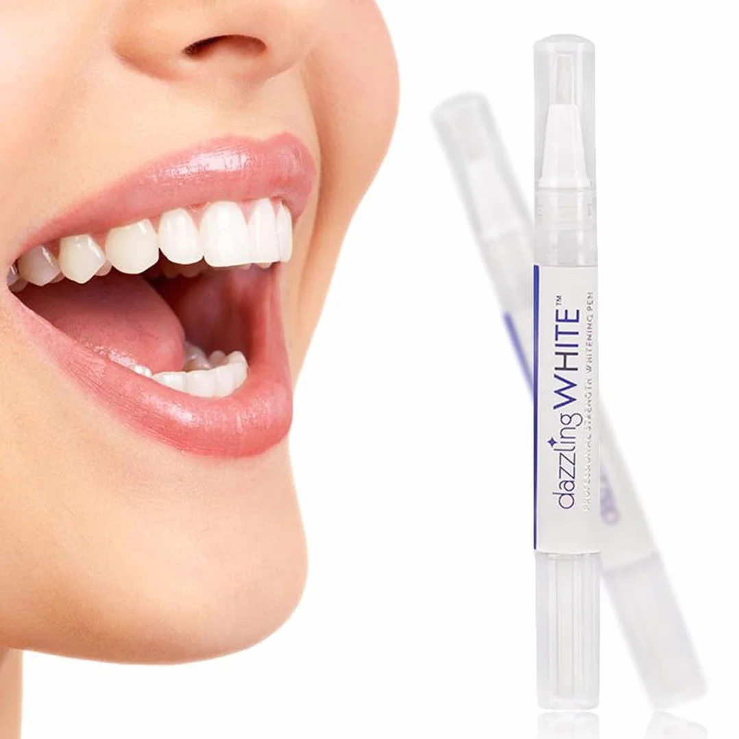 Penna Sbiancante Denti 2 Pezzi, Sbiancamento Rapido Efficace, Rimuove Macchie Dentali