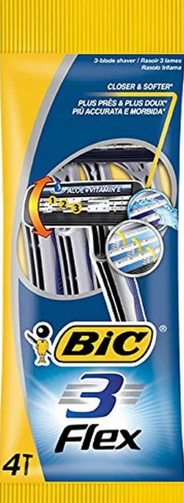 Bic Rasoio 3 Flex Pz.4, 4 unità, 1