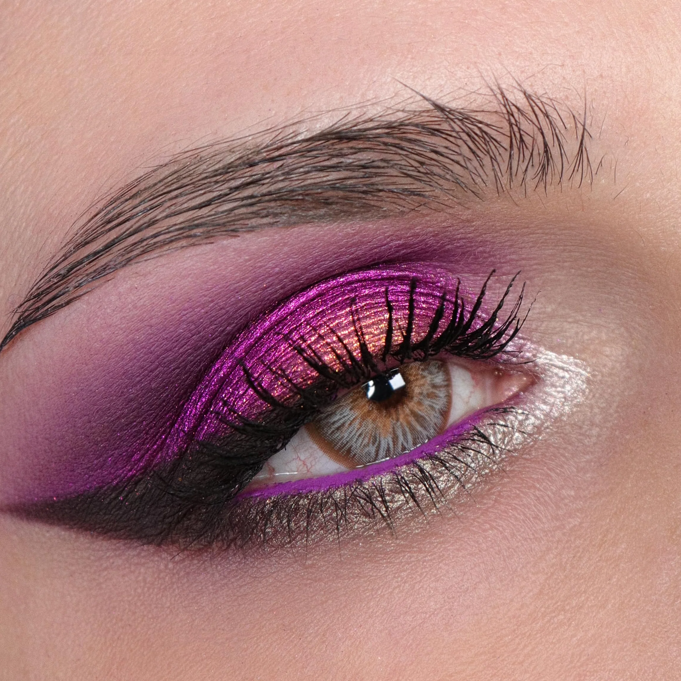 GLAMLENS Lenti a Contatto Colorate Catania Brown - Marrone Mensili - Silicone Idrogel - 2 Pezzi DIA 14.2 - 0.00 Diottrie