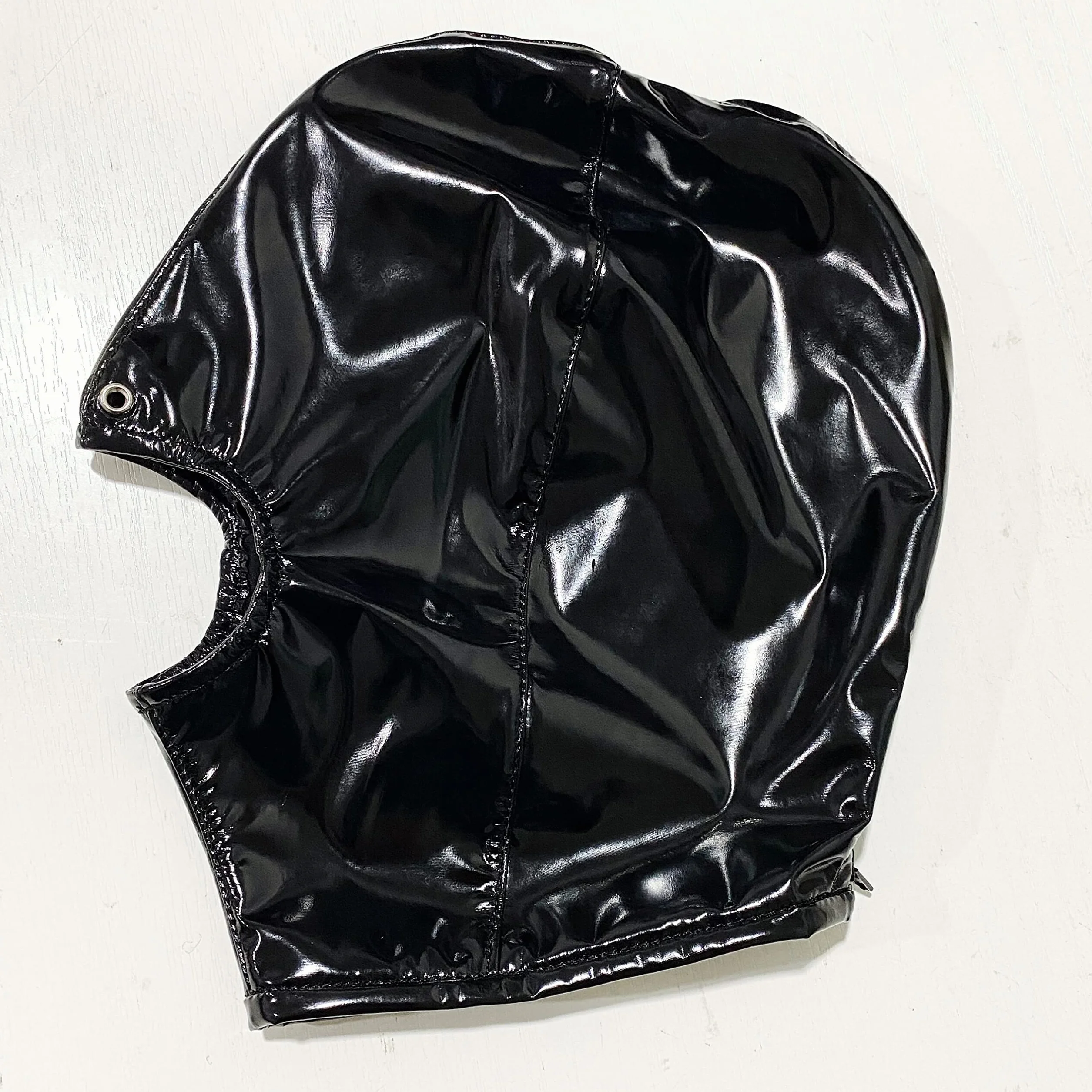 SXOVO Maschera in lattice Apertura bocca con cerniera Nero Bondage SM Fetish BDSM Sexy Schiavo Maschera in pelle (Medio)