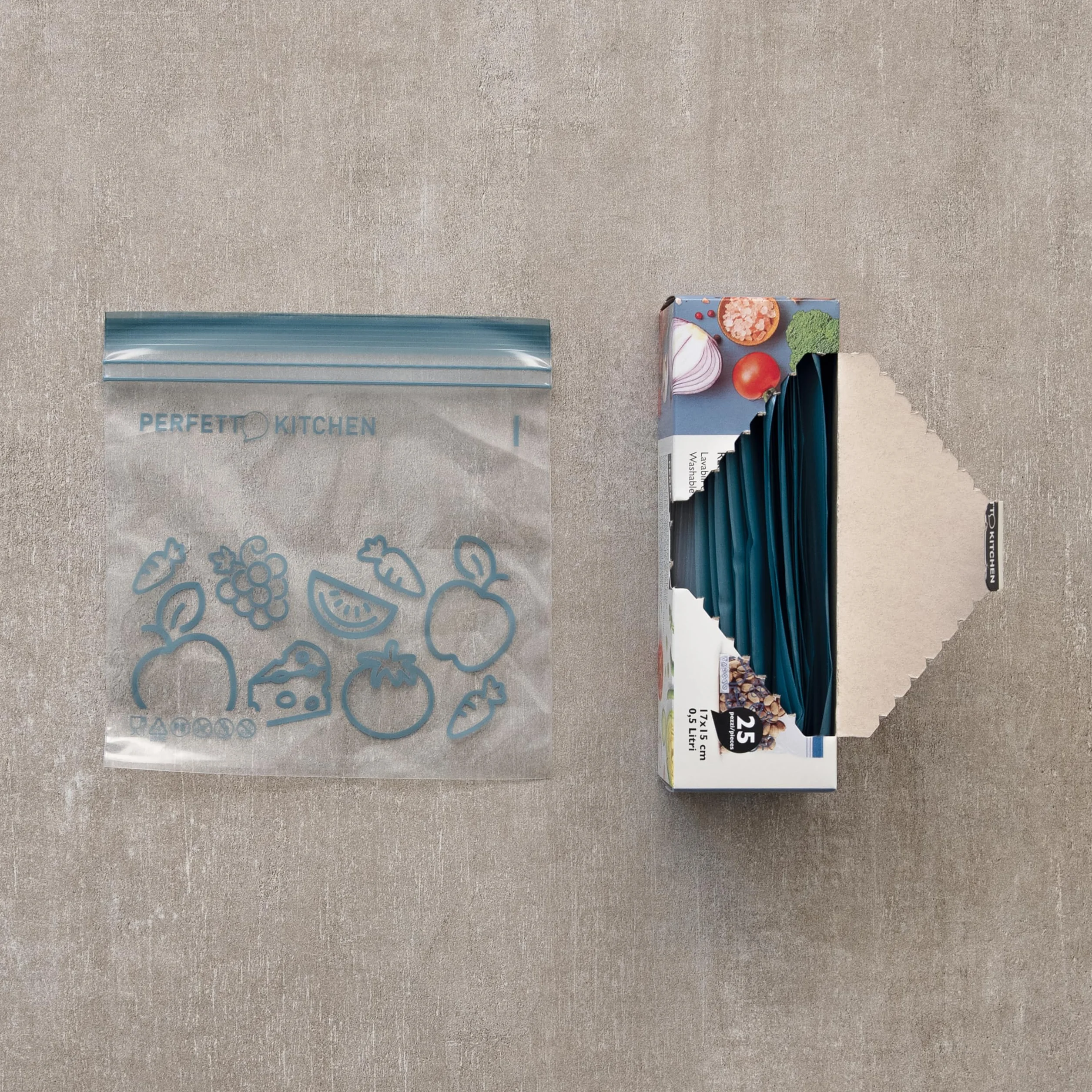 Perfetto Kitchen Frescofood Sacchetti Richiudibili per Alimenti XS 17x15 cm, 25 sztuk