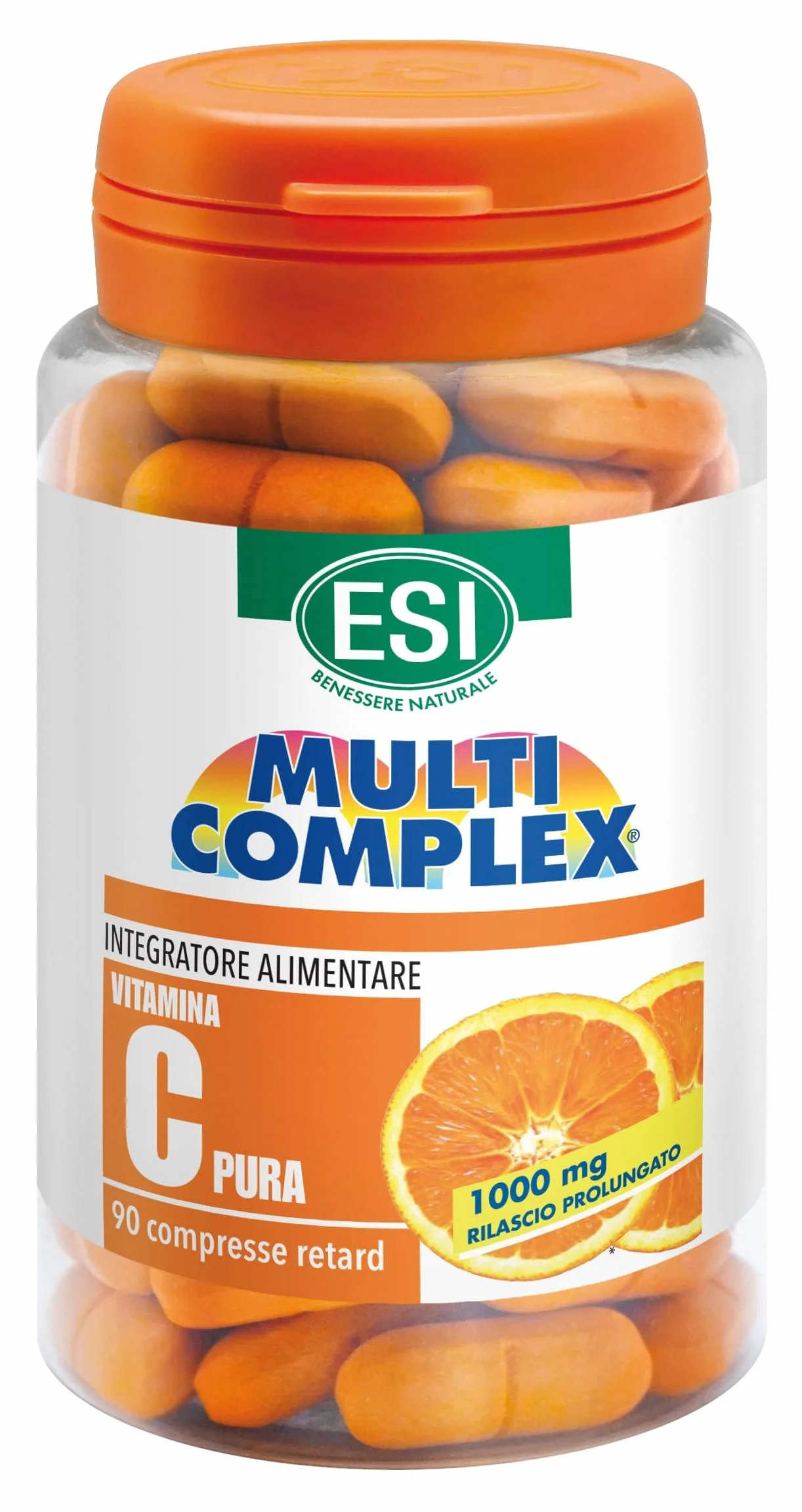 ESI Multicomplex Vitamina C Pura Retard 90 Compresse Integratore Alimentare Rilascio Prolungato