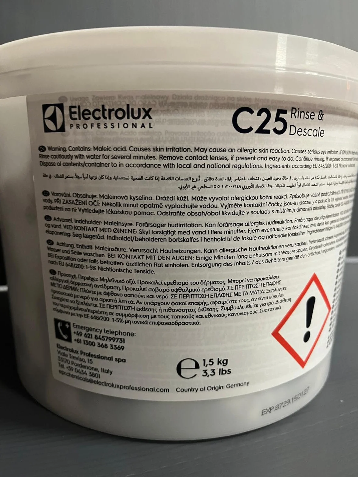 Electrolux Professional - Detergenti Solidi - C22 Cleaning Tab e C25 Rinse & Descale Tab
