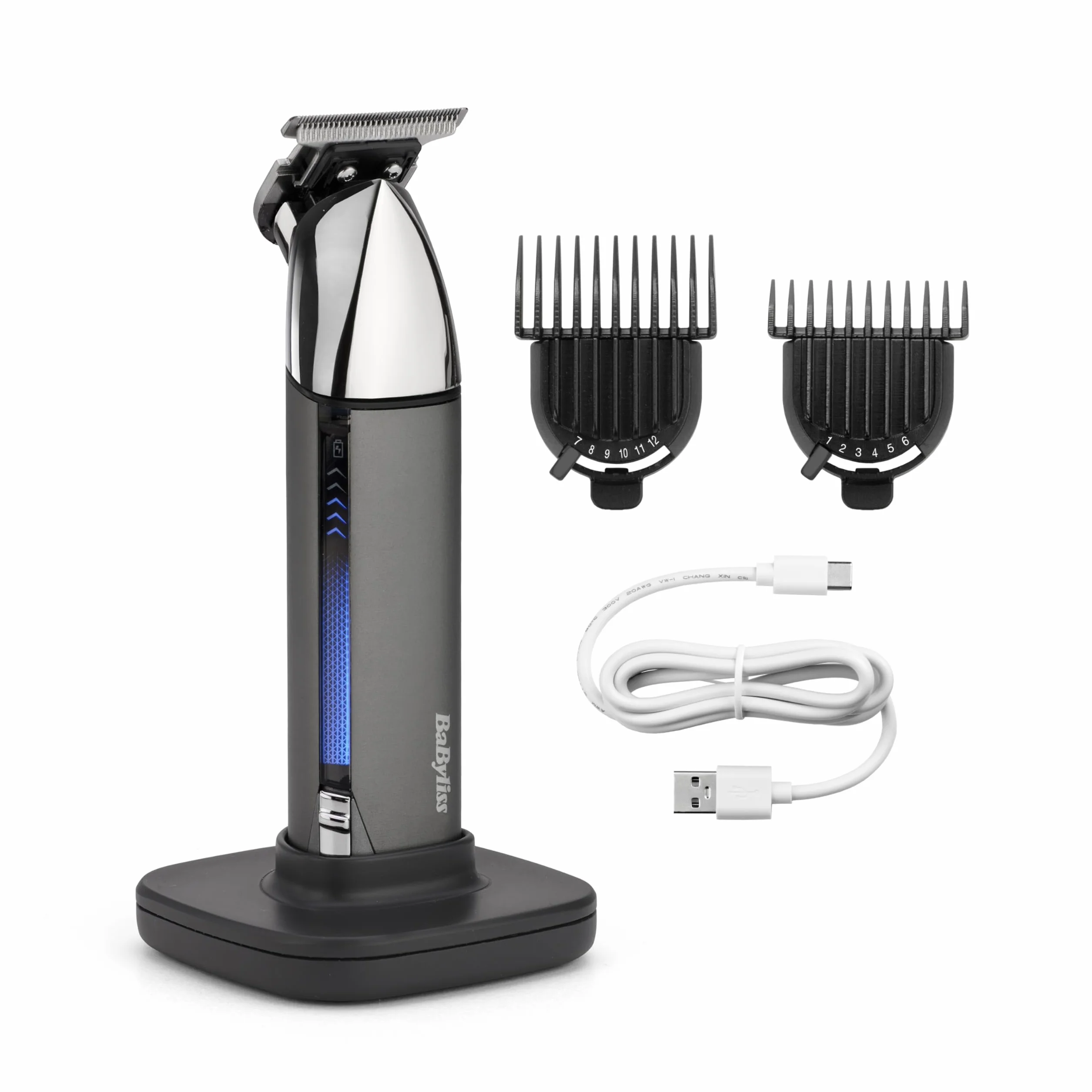 BaByliss Super-X Metal T996E Regolabarba professionale lama T Skeleton acciaio giapponese display digitale batteria al litio 5h autonomia cordless impermeabile