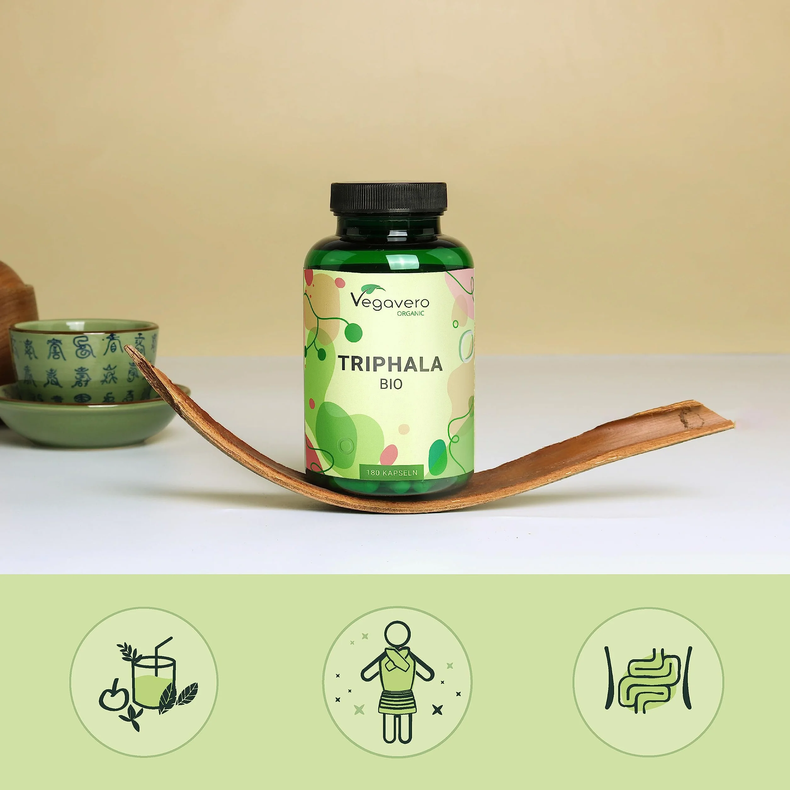 TRIPHALA BIO Vegavero® | 650 mg per capsula | 180 capsule | Depurativo & Disintossicante naturale | Medicina Ayurveda | Vegan