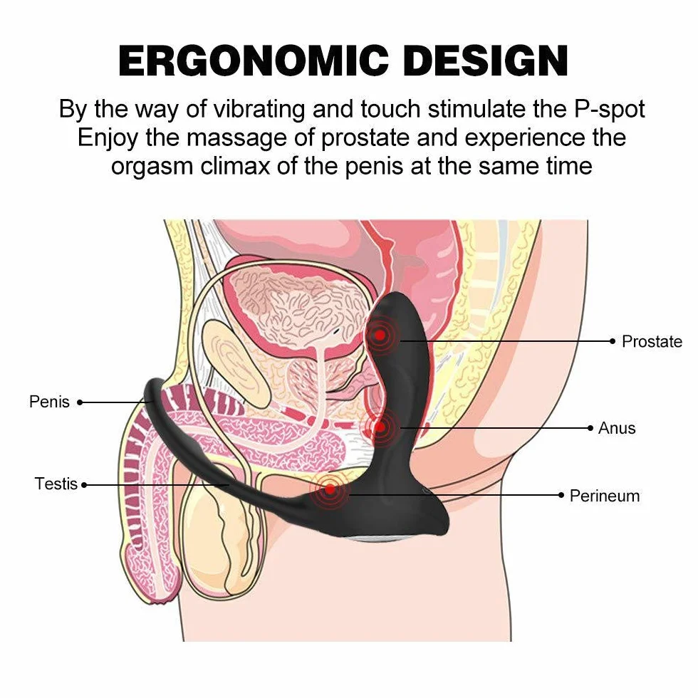 Silicone Vibràtóre Riscaldato con 10 Modalità di Vibrazione, Massaggiatóre Próstatico per Uomo,Morbido Vibratǒri per Donna Stimólazione Clitòridea e Puntó G Massaggiatóre Nero