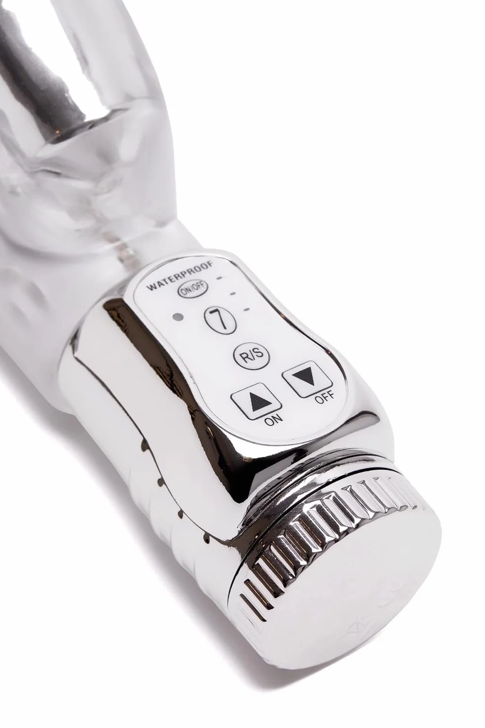 Ann Summers,Vibratore Rampant Rabbit Vibrator, quello rotante con perline da massaggio e vibratore a punta curva, funzionamento a batteria,Trasparente