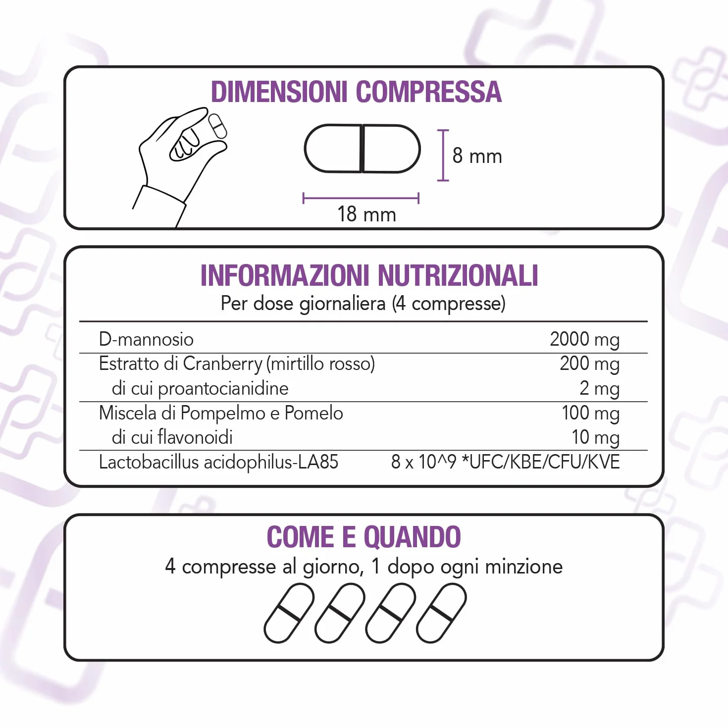PiùLife D Mannosio 2000 mg con Cranberry e Fermenti Lattici Integratore Vie Urinarie 45 compresse