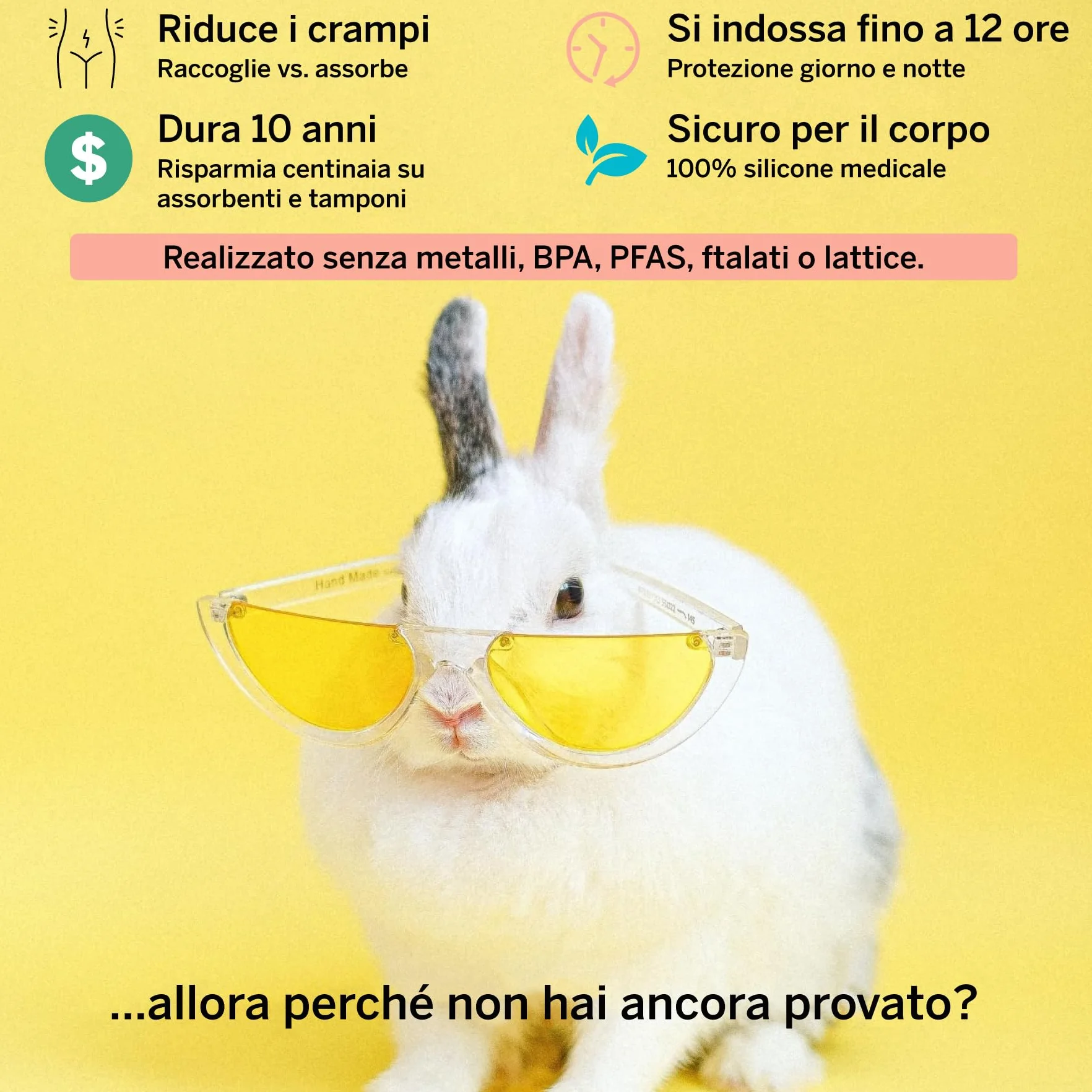 Pixie Cup - Coppetta Mestruale Morbida e Sicura Riutilizzabile - Silicone 100% di Grado Medico - Comprane Una, Ne Doniamo Una (Piccolo)