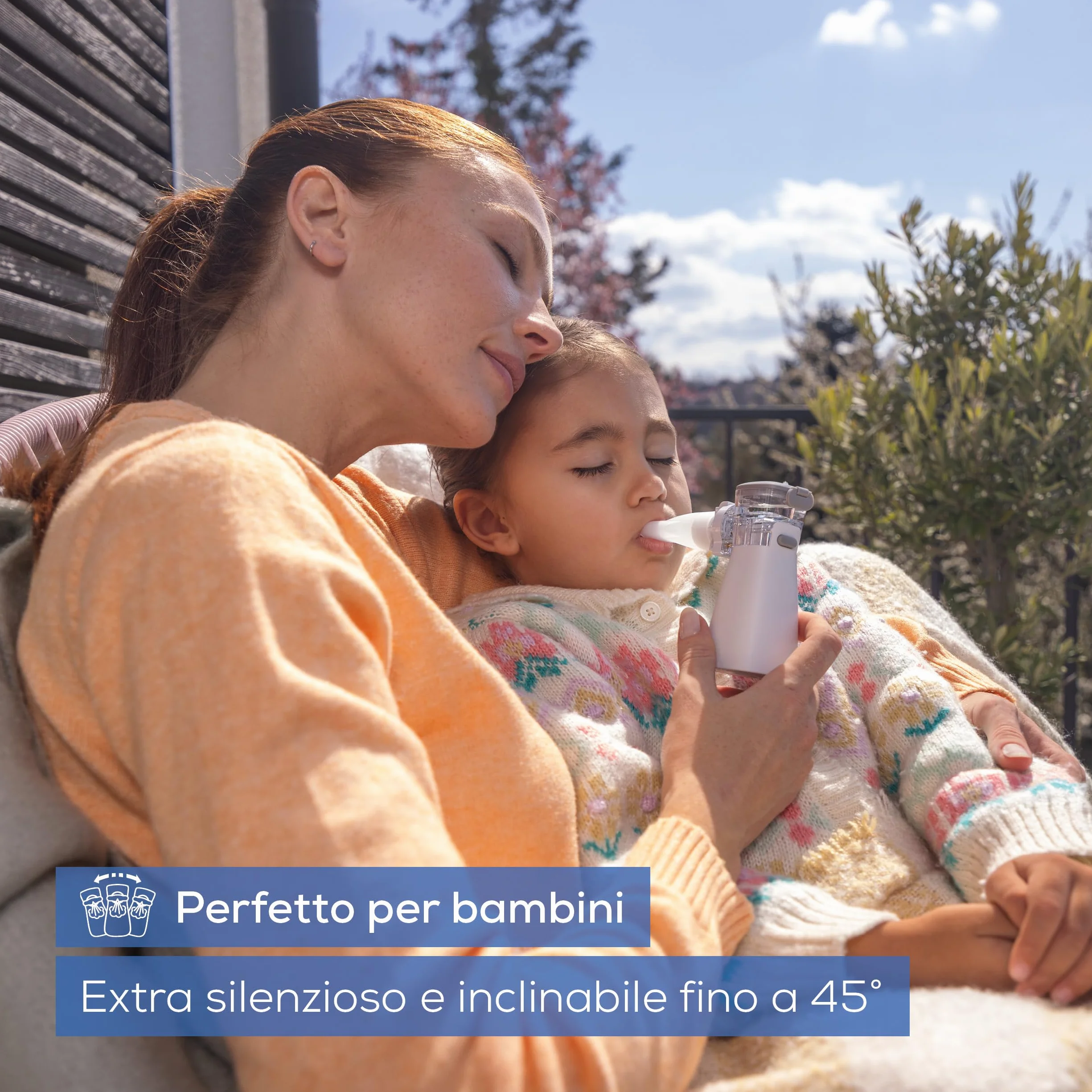 Beurer IH 57 Inalatore a Membrana Vibrante con Tecnologia Intelligente, Orientabile 45°, Breve Tempo di Inalazione