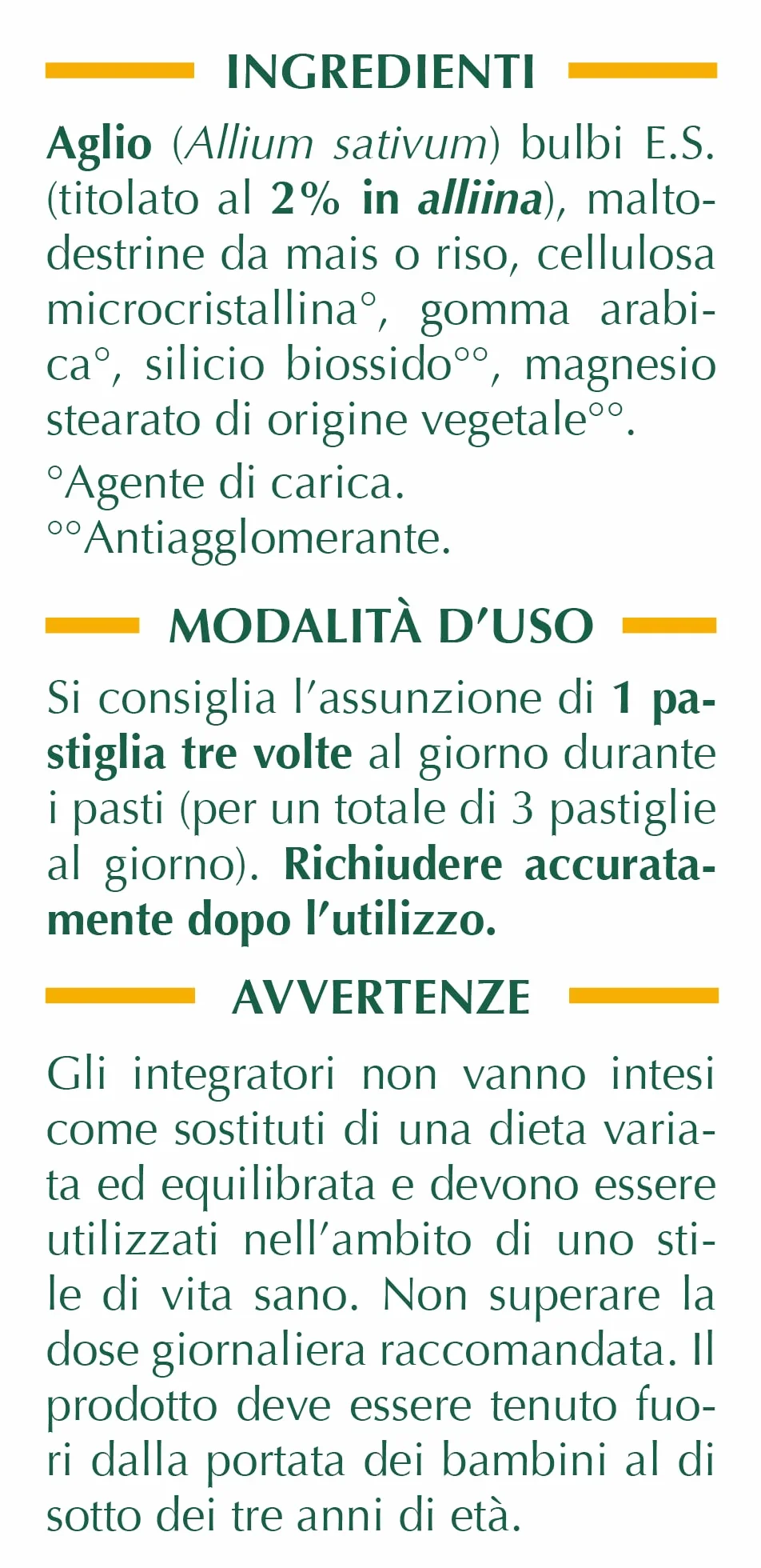 Dr Giorgini Integratore Alimentare, Monocomponenti Erbe Aglio Estratto Titolato al 2% in Allina Pastiglie - 30 g