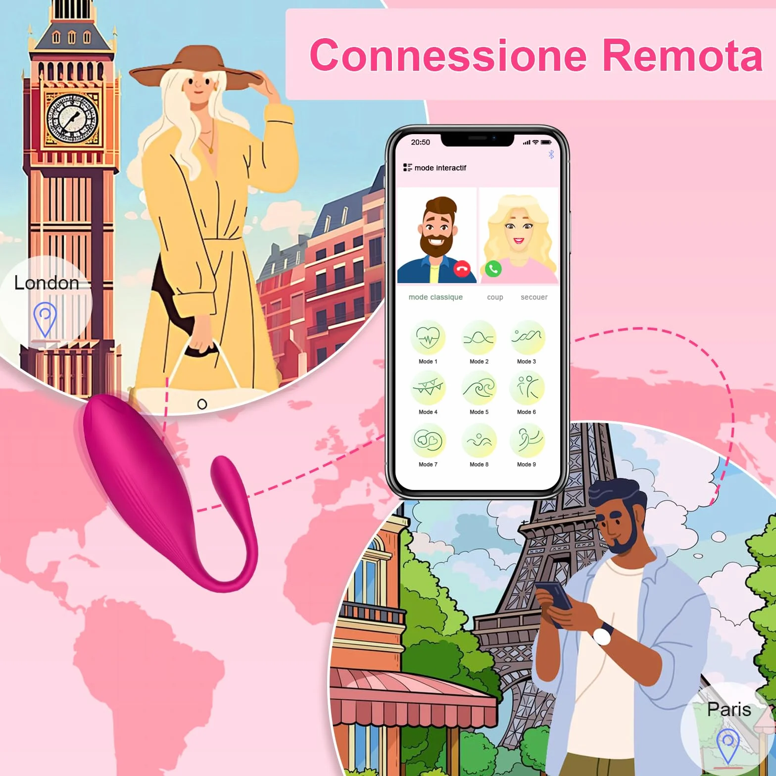 Ovetto Vibrante Donna Telecomando Vibratoreper Donna Vibratore Sexytoysys Coppia Con App 9 Modalità Vibratoreper Donna Professionale Wireless Vibratori Donne Sex Toys (Rosa)