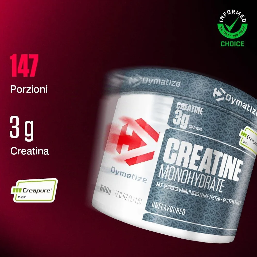Dymatize Creatine Monohydrate 500g Creapure non aromatizzata