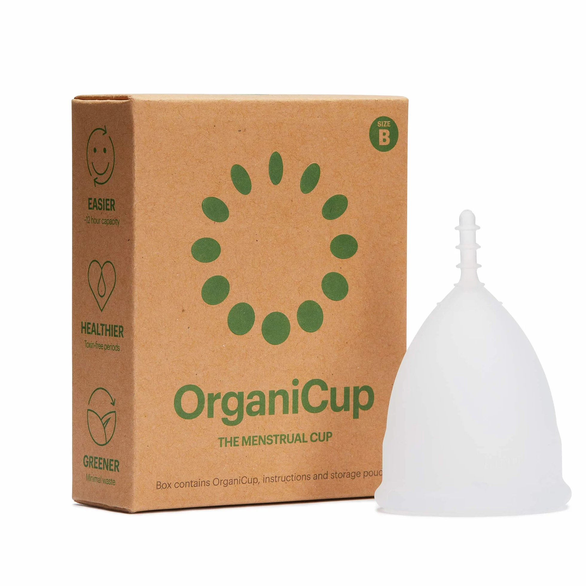 OrganiCup Coppetta mestruale Taglia B Grande silicone medicale riutilizzabile AllergyAwards 2019
