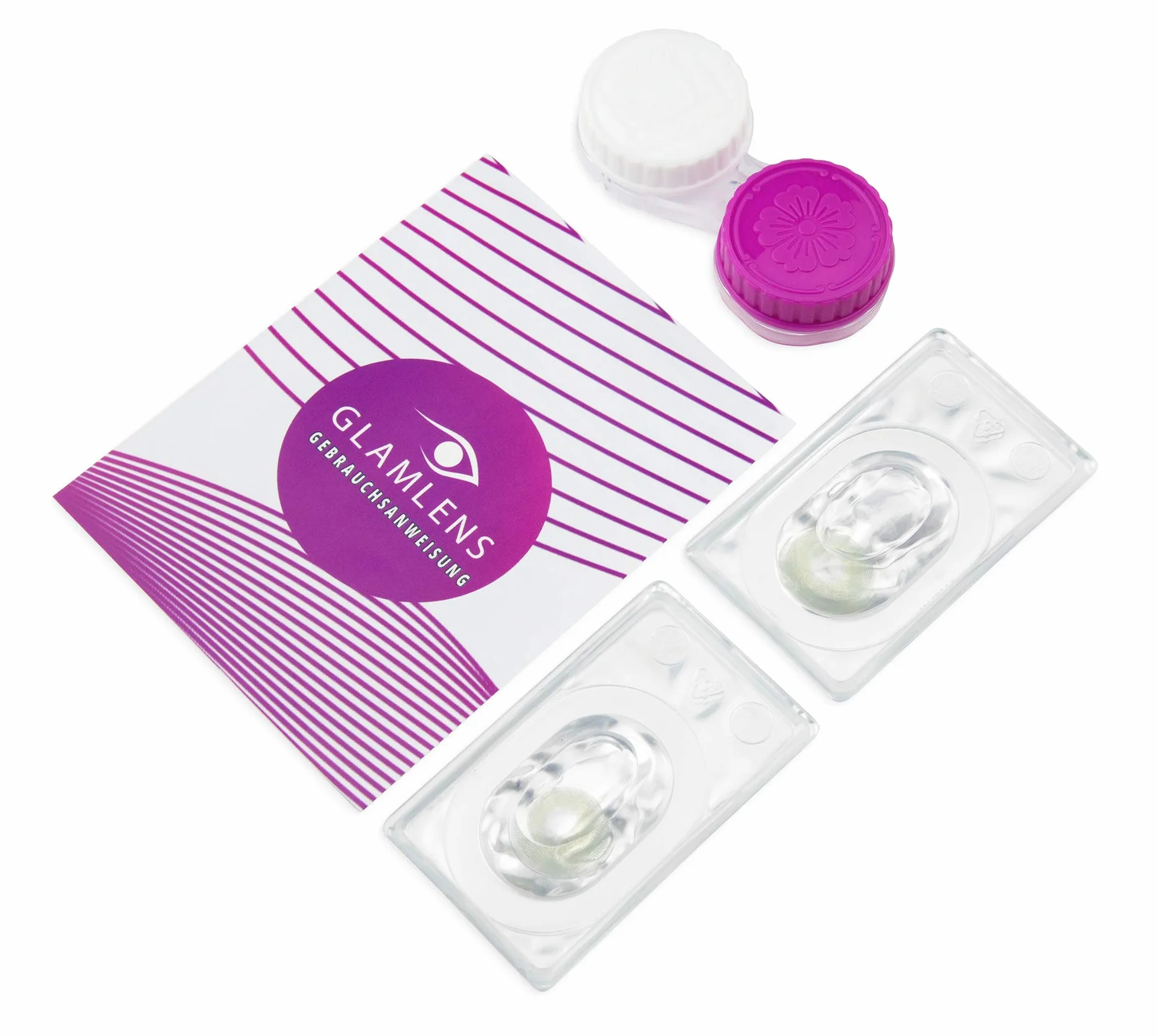 GLAMLENS Lenti a contatto colorate grigio Jasmi Dark Grey mensili silicone idrogel 2 pezzi DIA 14.0 senza correzione