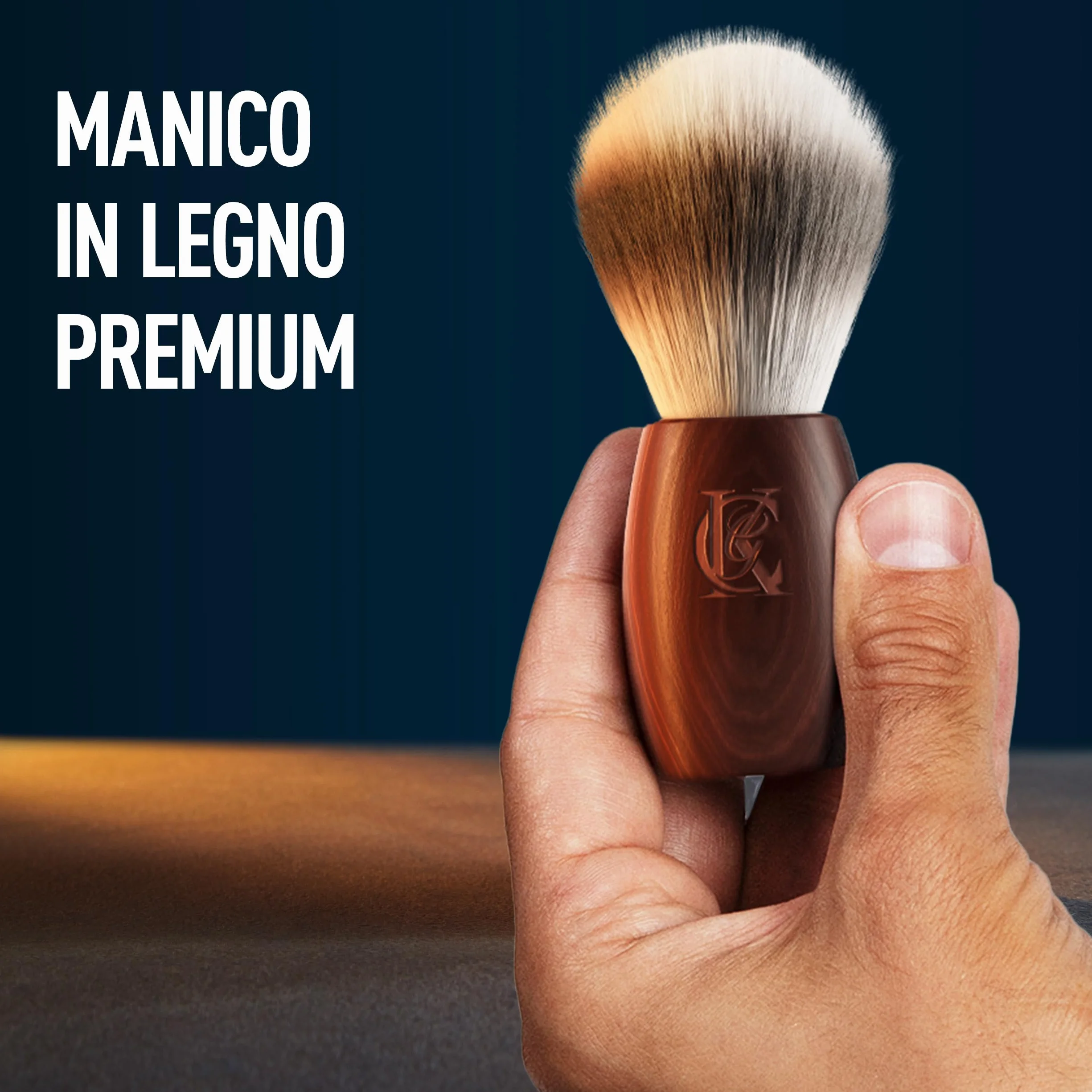 King C. Gillette Pennello da Barba, Cura della Barba, con Fibre Morbide e Manico in Legno, Esperienza di Rasatura Professionale, Idea Regalo Uomo