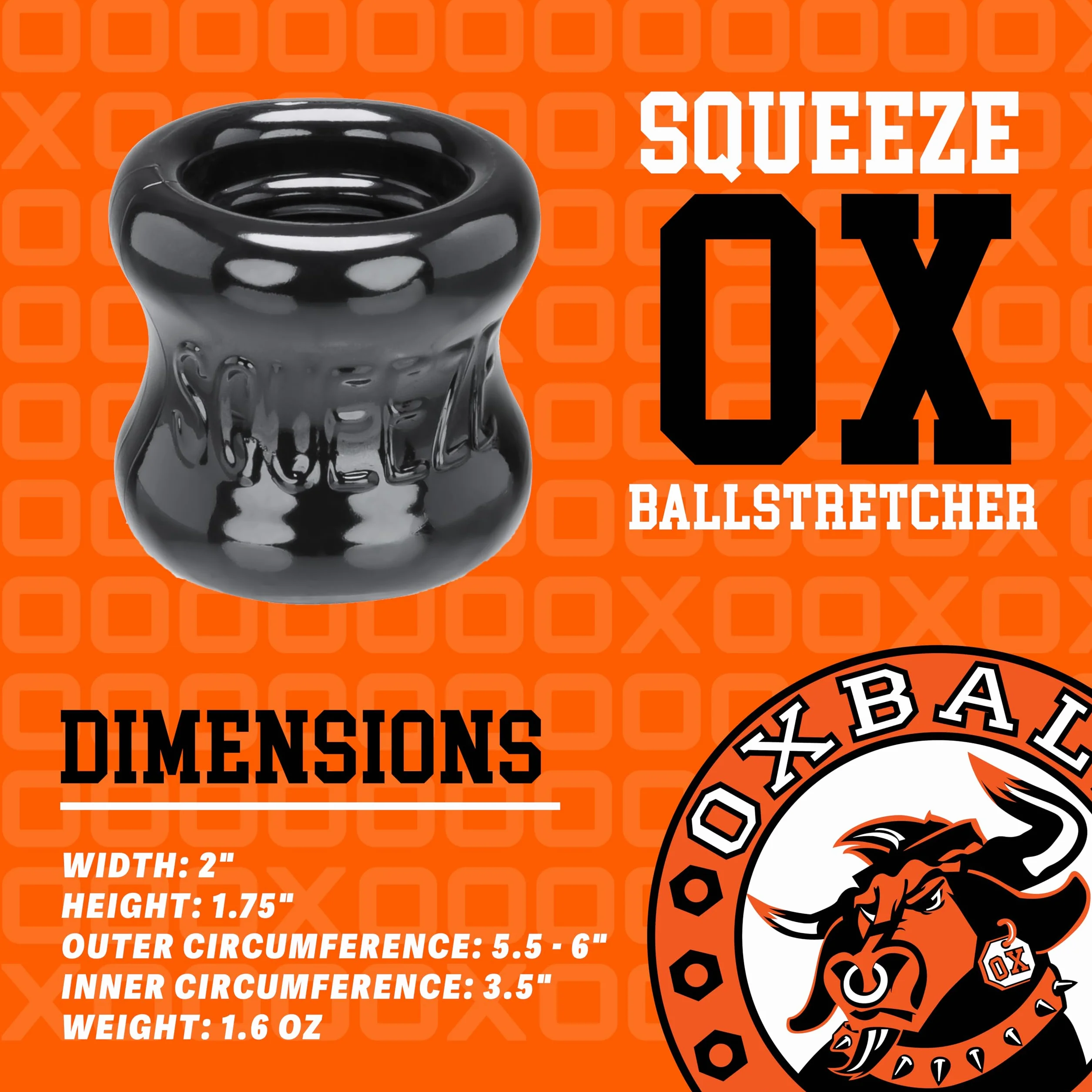 Oxballs Squeeze Ballstretcher Anello Per Testicoli Nero